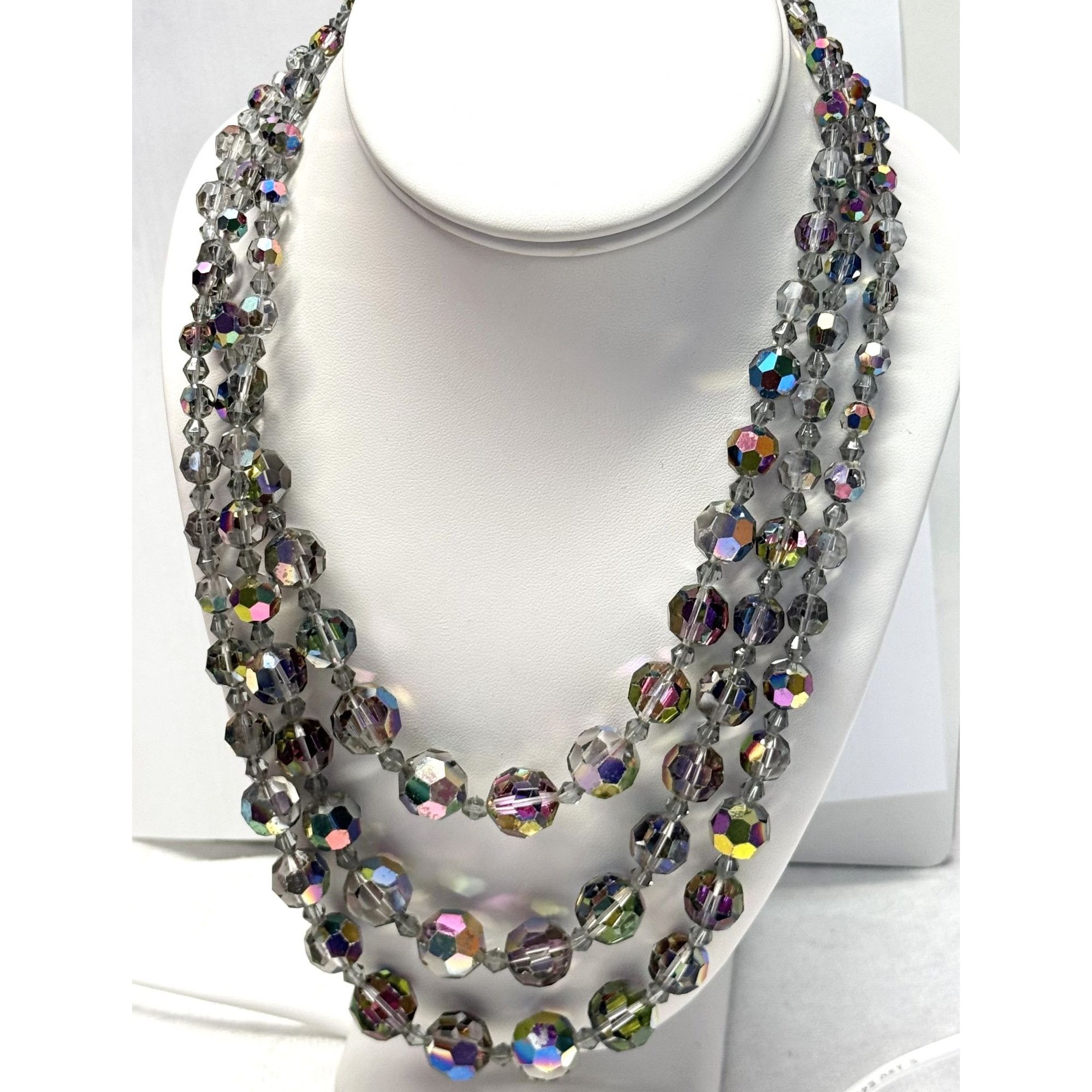 Vintage Vintage multi strand faceted crystal necklace Size ONE SIZE - 2 Thumbnail