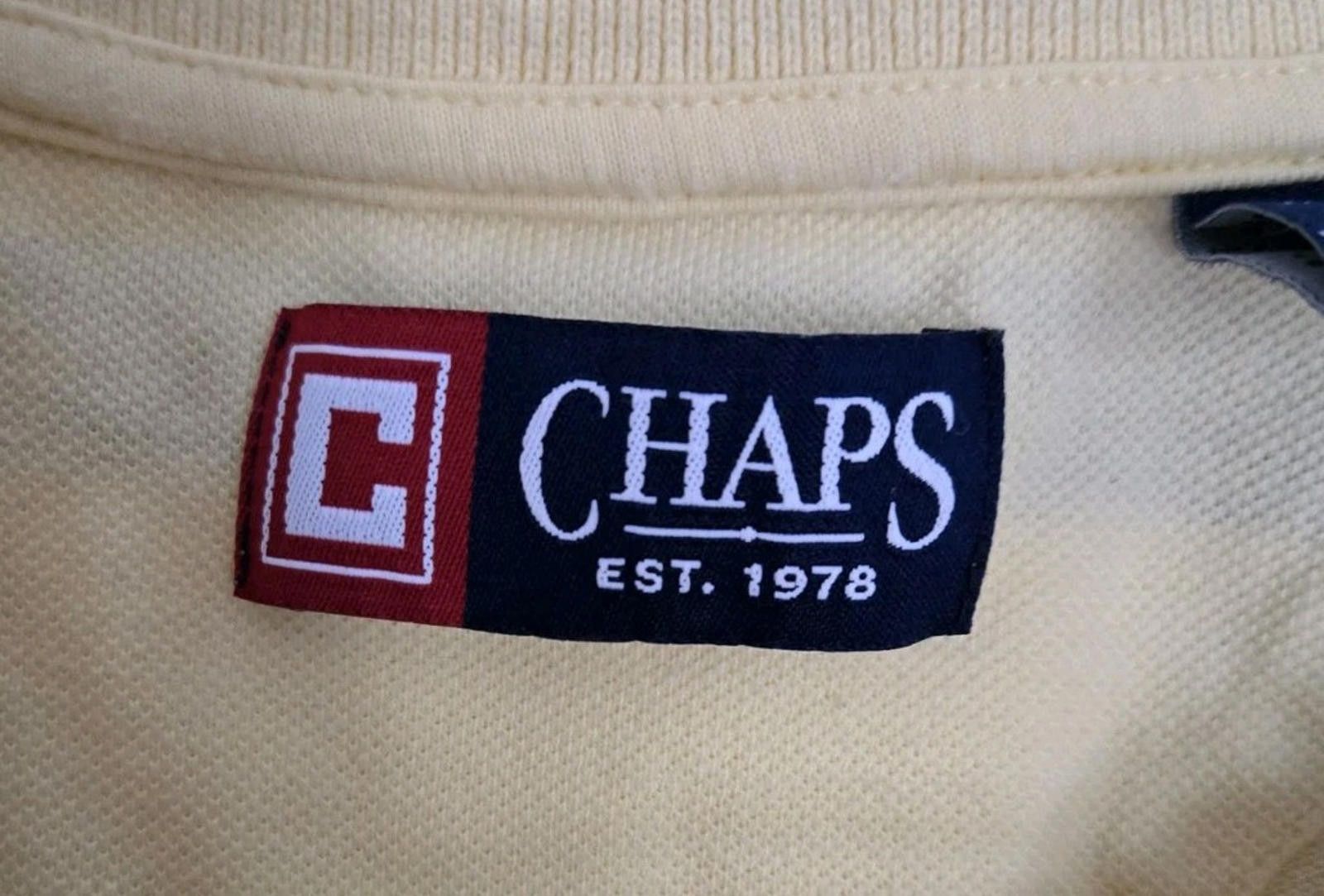 Chaps Chaps Golf Polo Shirt XXL 2X 2XL Pastel Yellow Blue Strip Size US XXL / EU 58 / 5 - 8 Thumbnail
