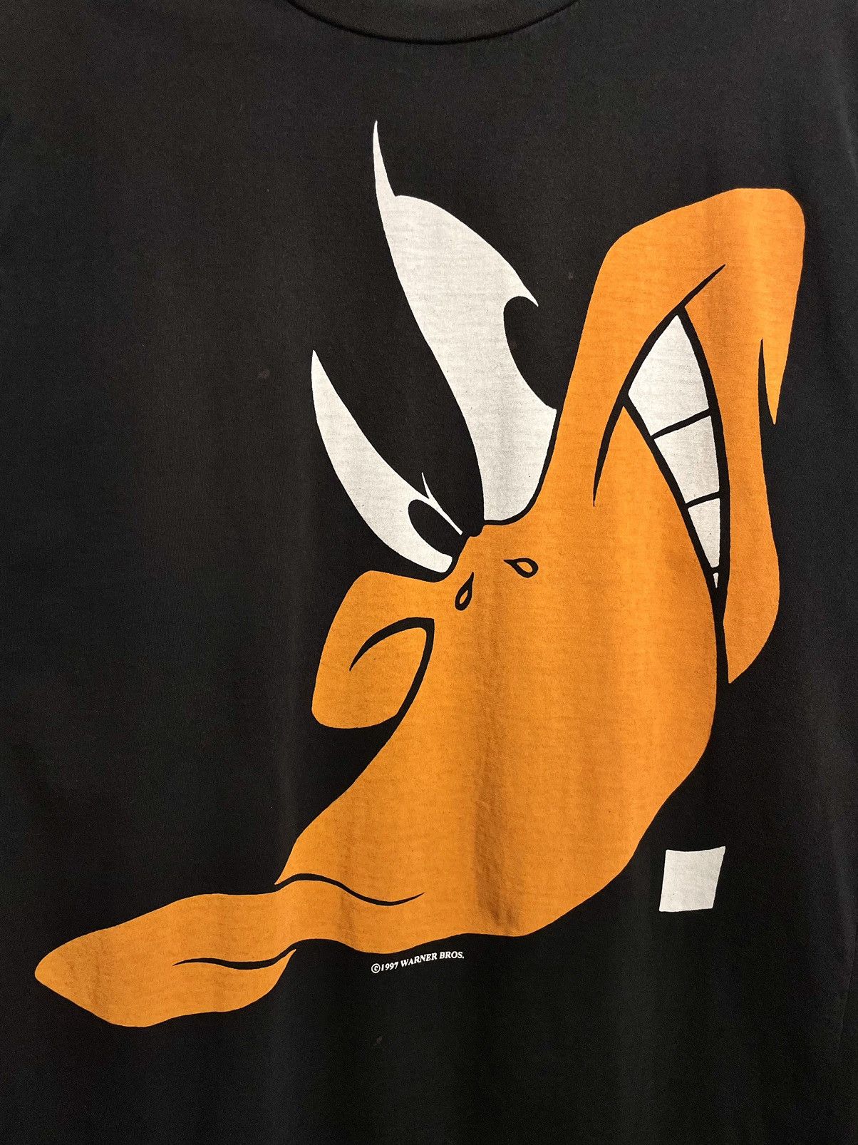 Warner Bros Vintage 1997 Daffy Duck Over Print Looney Tunes 90s T-Shirt Size US L / EU 52-54 / 3 - 3 Thumbnail