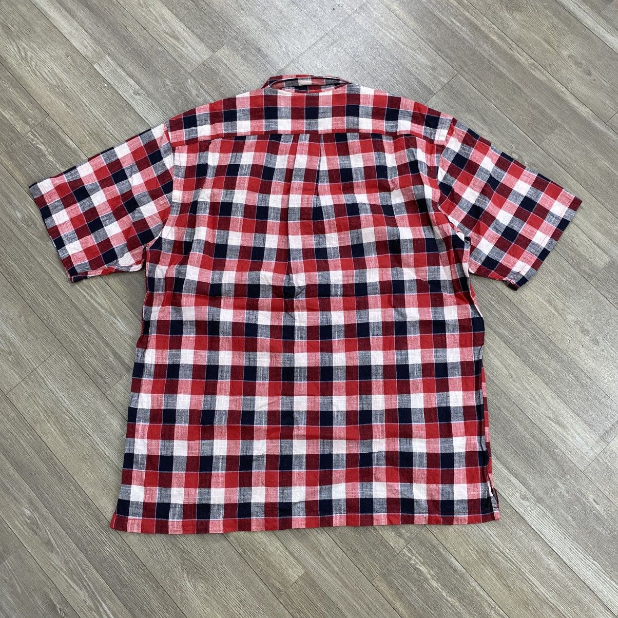 Sugar Cane Vintage Sugar Cane Toyo Enterprise Plaid Half Button Shirt Size US L / EU 52-54 / 3 - 9 Thumbnail