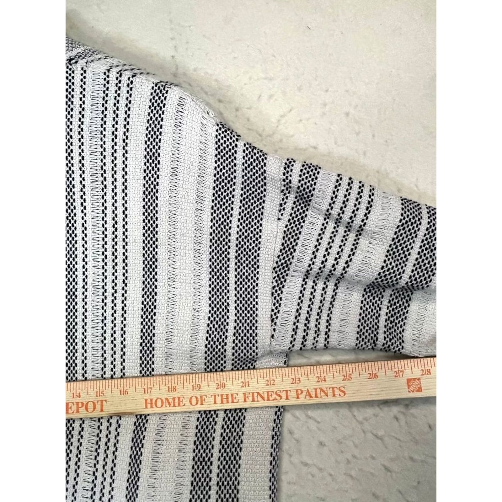 Billabong Billabong Womens Jacket Gray L Oversized Striped Knit Open Pockets Cardigan Coat Mid-Length Modern Classic Fall Spring Mens? Size L / US 10 / IT 46 - 4 Thumbnail