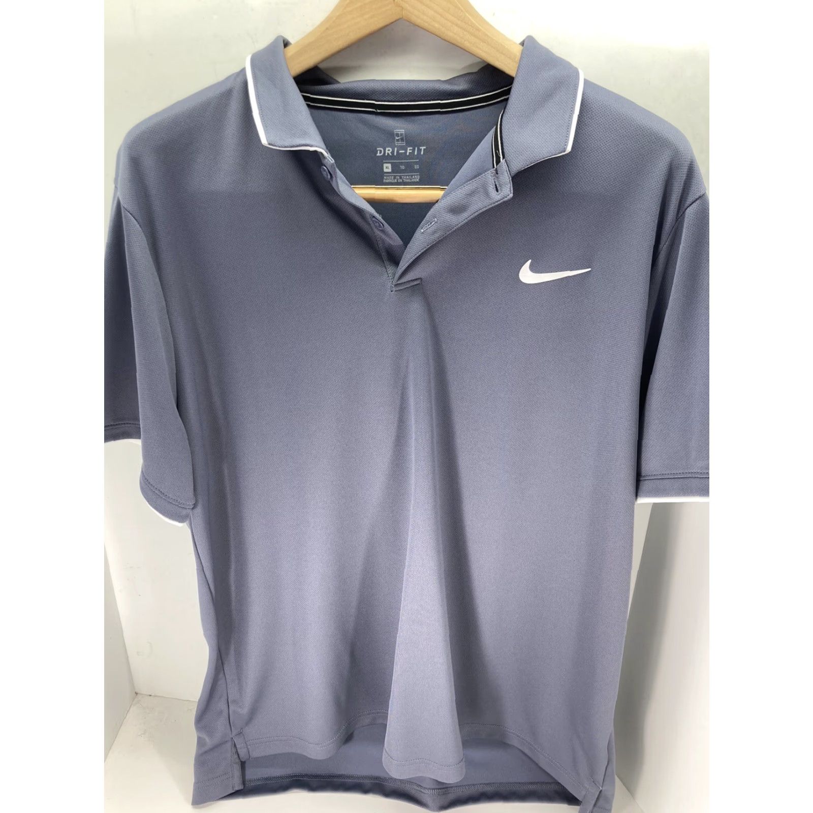 Nike Nike Dri-FIT Polo Shirt Men XL Gray Short Sleeve Button Pullover Golf Casual Size US XL / EU 56 / 4 - 2 Thumbnail