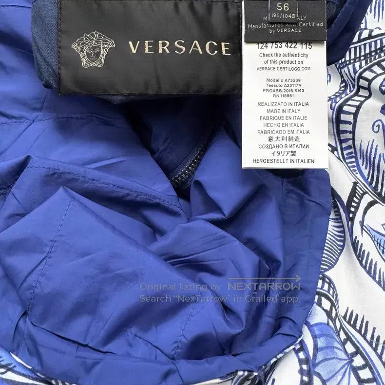 Versace Versace Main line double wear baroque wave full logo print Size US XL / EU 56 / 4 - 5 Thumbnail