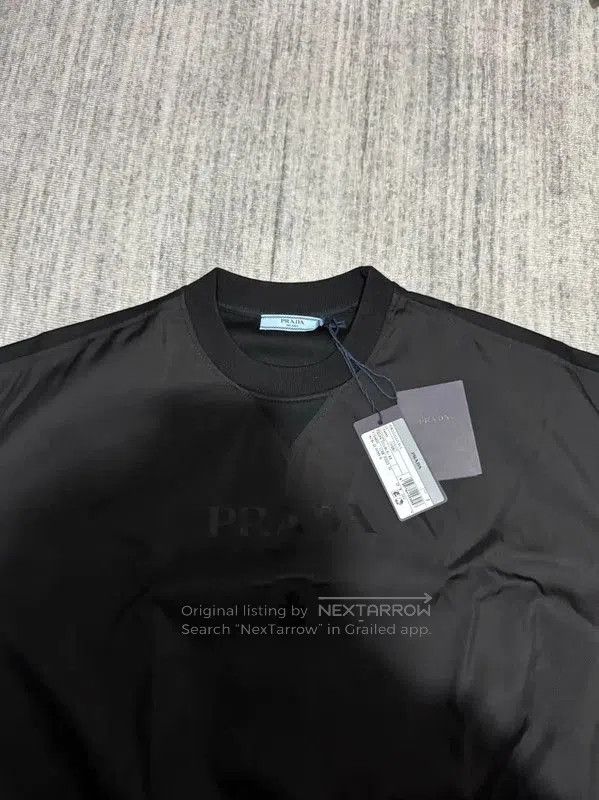 Prada Prada Embroidered Logo Black Sweatshirt. Size US S / EU 44-46 / 1 - 4 Thumbnail