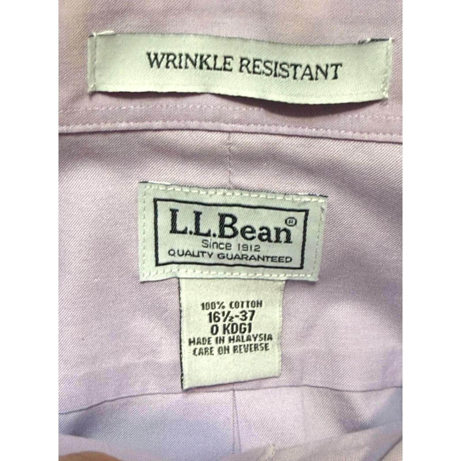 Vintage L.L.Bean Shirts Men's 16.5 Purple Long Sleeve Button-Up Wrinkle Resistant Casual Cotton Button-Down Collar Vintage: No Size US M / EU 48-50 / 2 - 6 Thumbnail