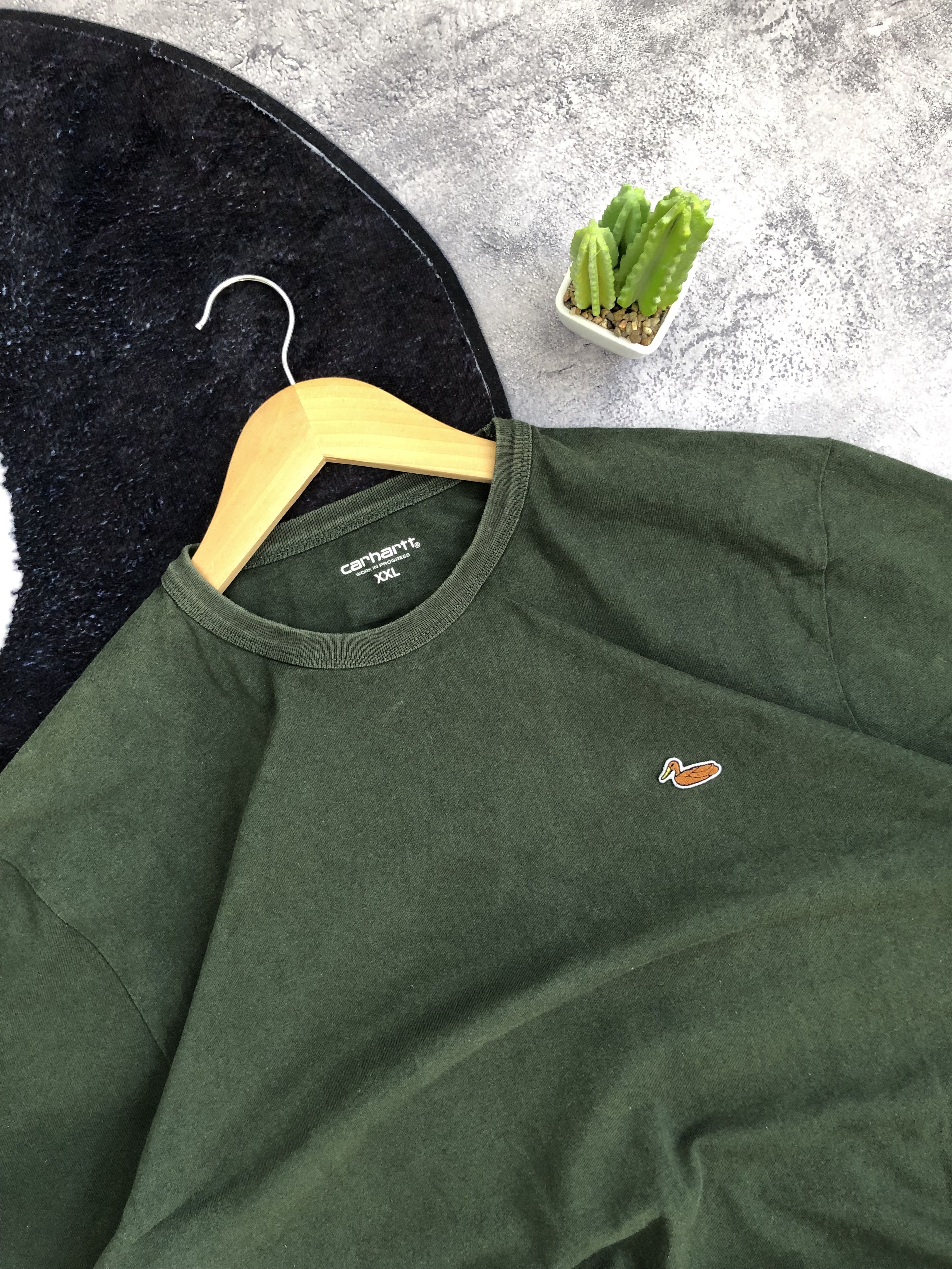 Carhartt CARHARTT Work Mini Duck Logo Streetwear Green Hype Tshirt Size US XXL / EU 58 / 5 - 4 Thumbnail