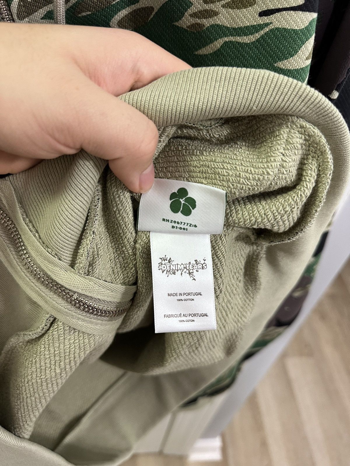 DENIM TEARS Denim Tears Green Camo Cotten Wreath Zip Up Hoodie Size US M / EU 48-50 / 2 - 5 Thumbnail