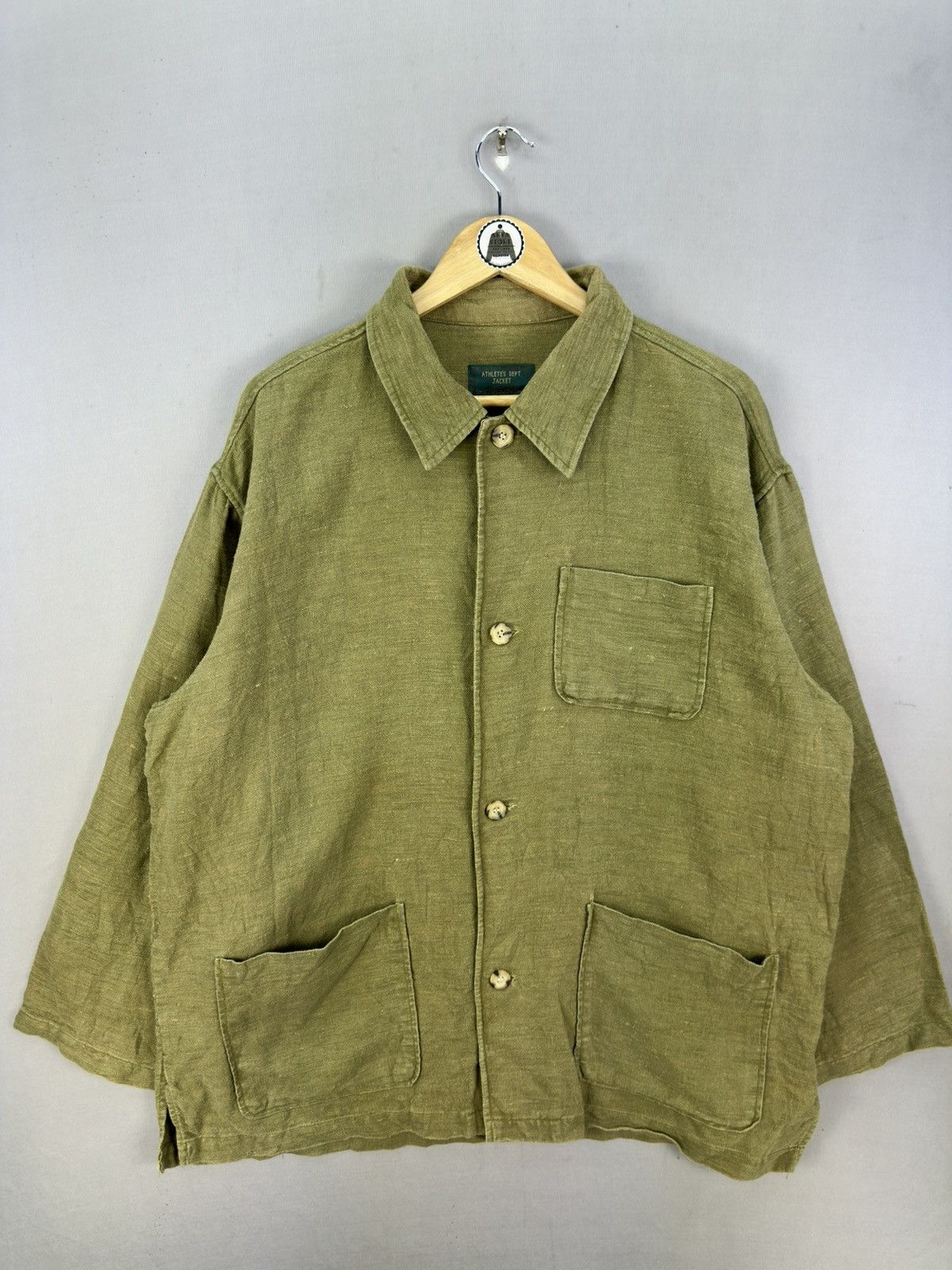Japanese Brand Bayleaf Athlete Dept Hemp Fabric Chore Jacket Size US XXL / EU 58 / 5 - 1 Thumbnail