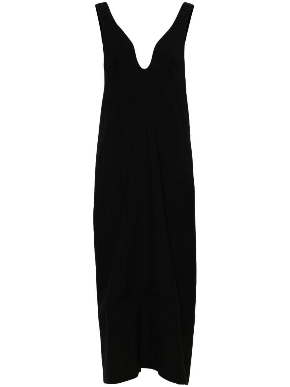 Jil Sander o1w1db10825 Dress in Black Size L / US 10 / IT 46 - 1 Thumbnail