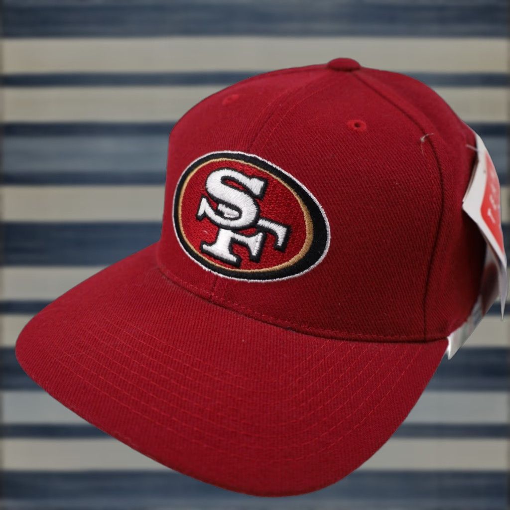 Sports Specialties VINTAGE Sport Specialties San Francisco 49ers Fitted Cap 7 1/4 Red Mens Size ONE SIZE - 1 Thumbnail