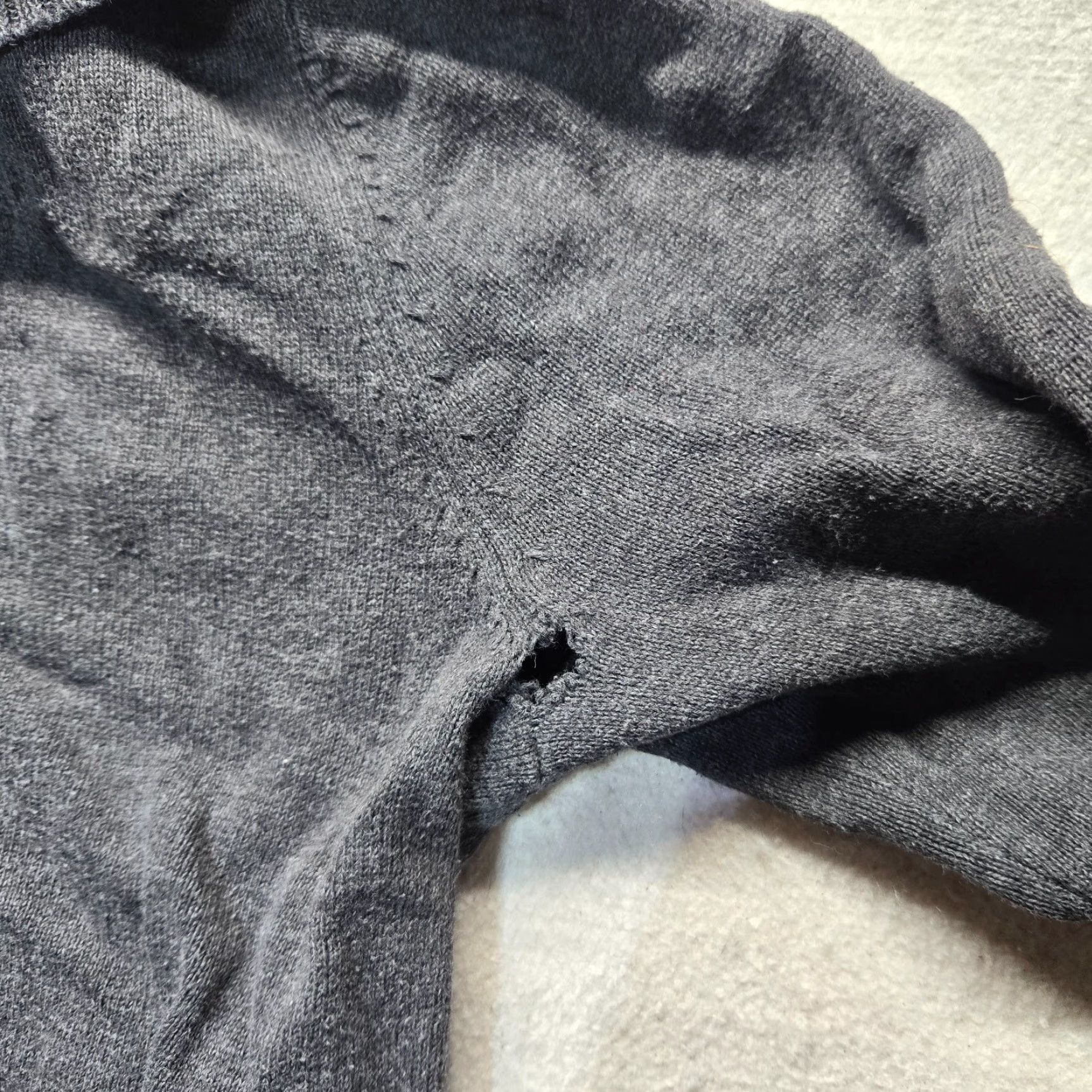 Vintage VINTAGE Jeanne Pierre Cotton Turtleneck Sweater - Gray, Pockets - Women's M - Adult Pullover Size M / US 6-8 / IT 42-44 - 7 Thumbnail