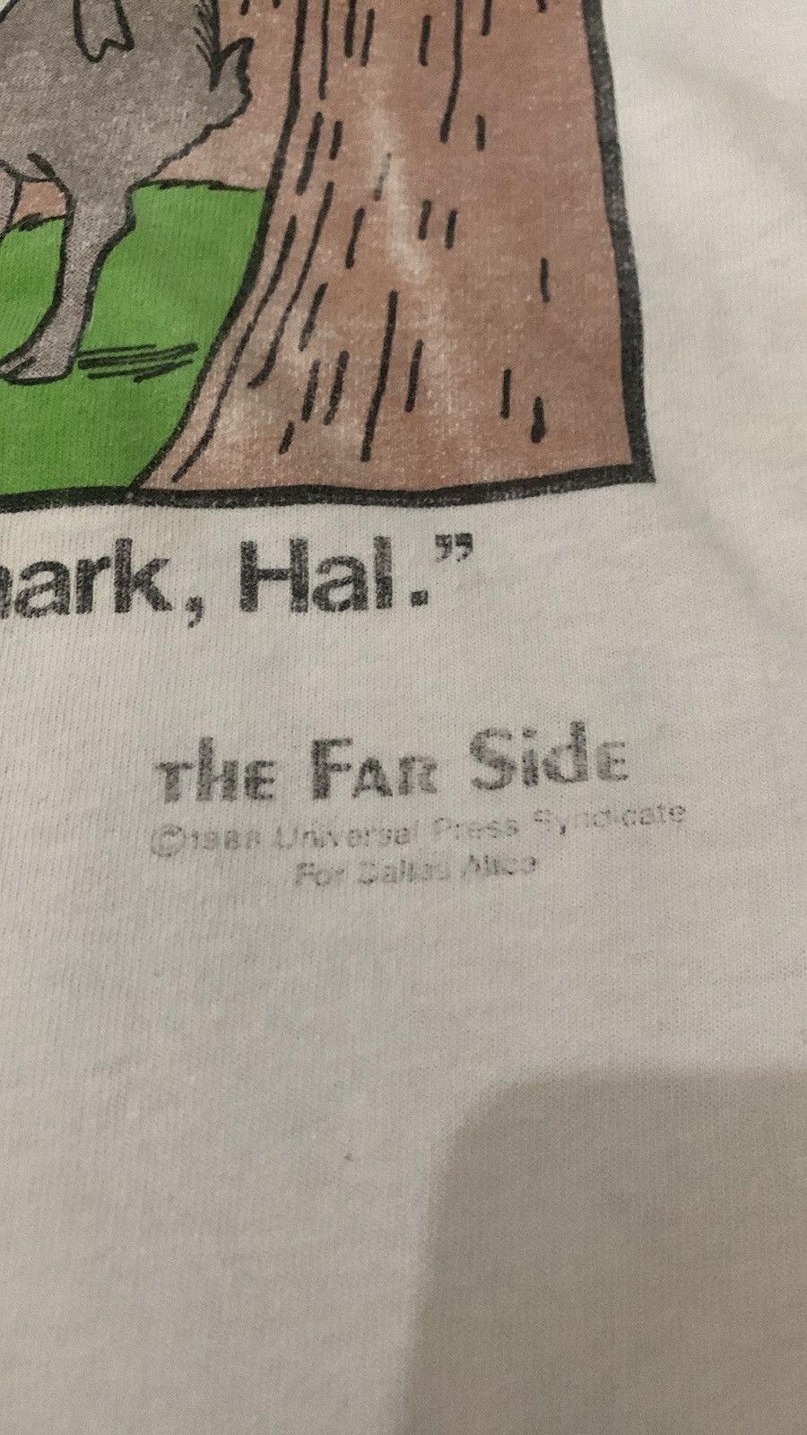 Fruit Of The Loom × Vintage Vintage the far side 80s Bummer of a birthmark, hal. Size US XL / EU 56 / 4 - 6 Thumbnail