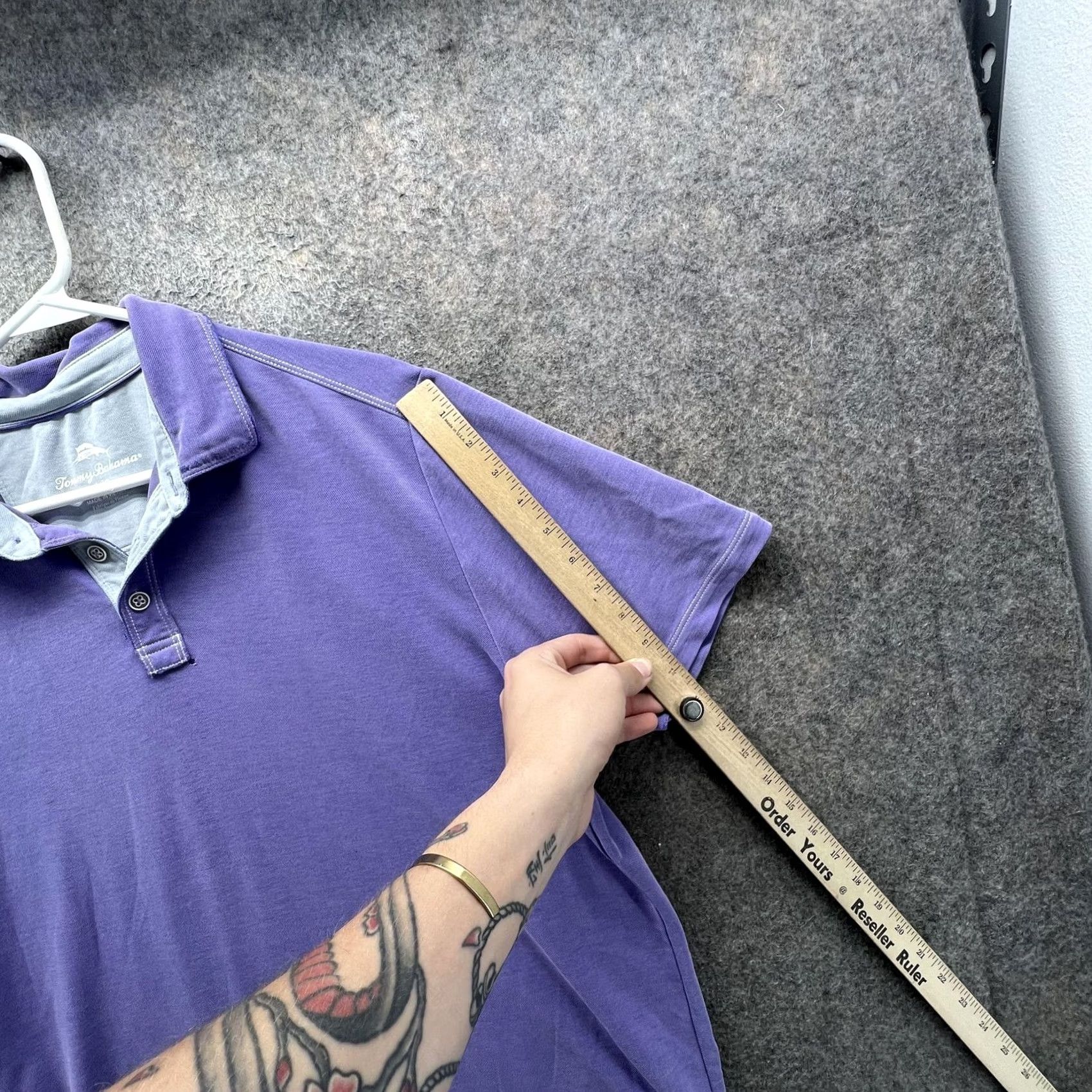 Tommy Bahama Tommy Bahama Polo Shirt Mens Large Purple Solid Tencel Blend Tagless Casual Shirt Size US L / EU 52-54 / 3 - 6 Thumbnail