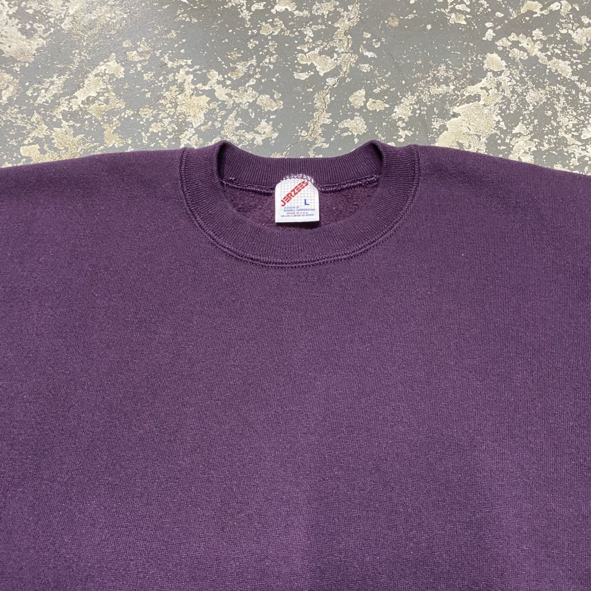 Russell Athletic × Vintage Vintage Jerzees By Russell Athletic Blank Purple Crewneck Size US L / EU 52-54 / 3 - 4 Thumbnail