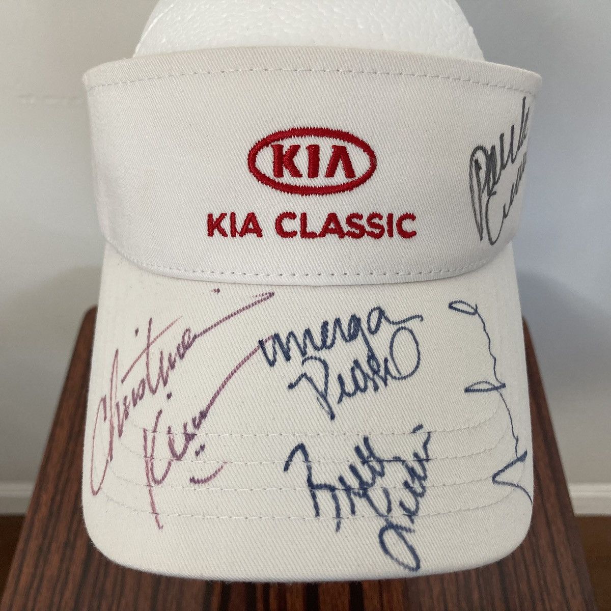 Imperial LPGA KIA CLASSIC GOLF VISOR CAP HAT SIGNED PAULA CREAMER KIM Size ONE SIZE - 2 Thumbnail