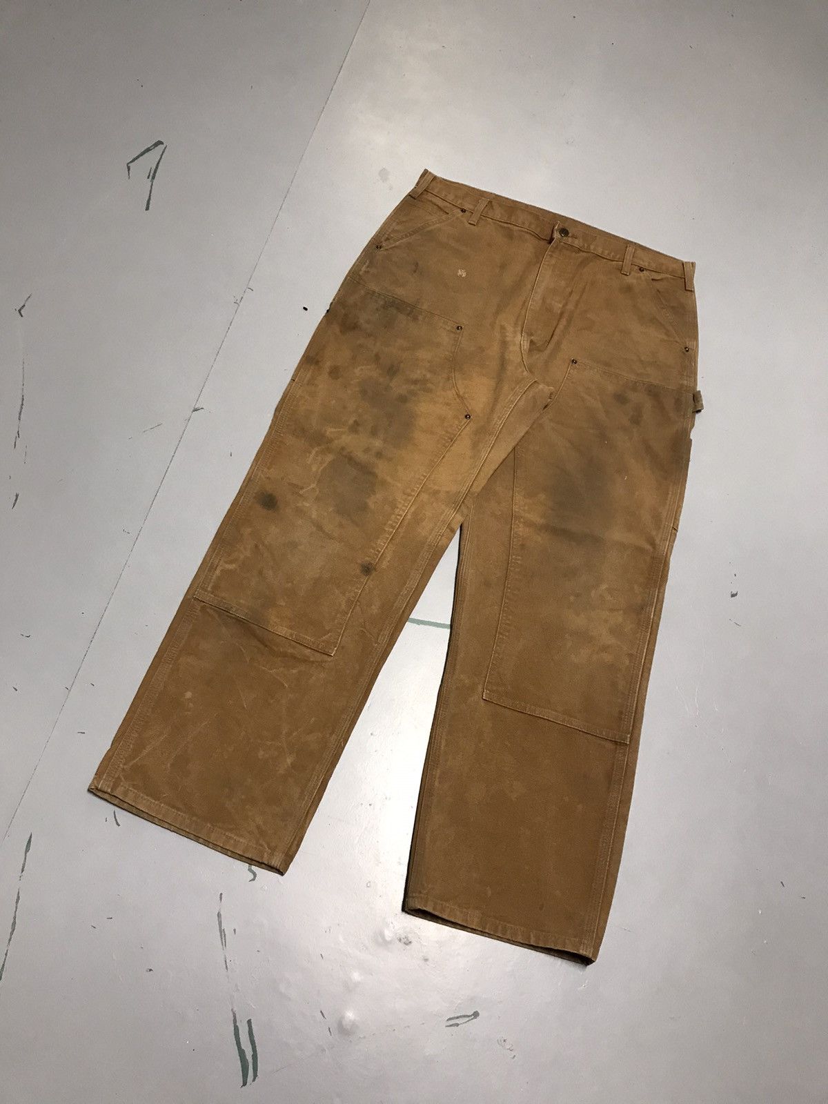 Carhartt Vintage carhartt B136 BRN dusty double knee workwear Size US 40 / EU 56 - 3 Thumbnail