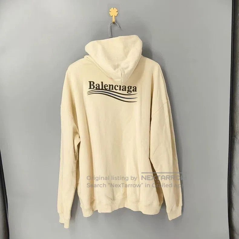 Balenciaga Balenciaga Beige Embroidered Coke Logo Hoodie. Size US XS / EU 42 / 0 - 2 Thumbnail
