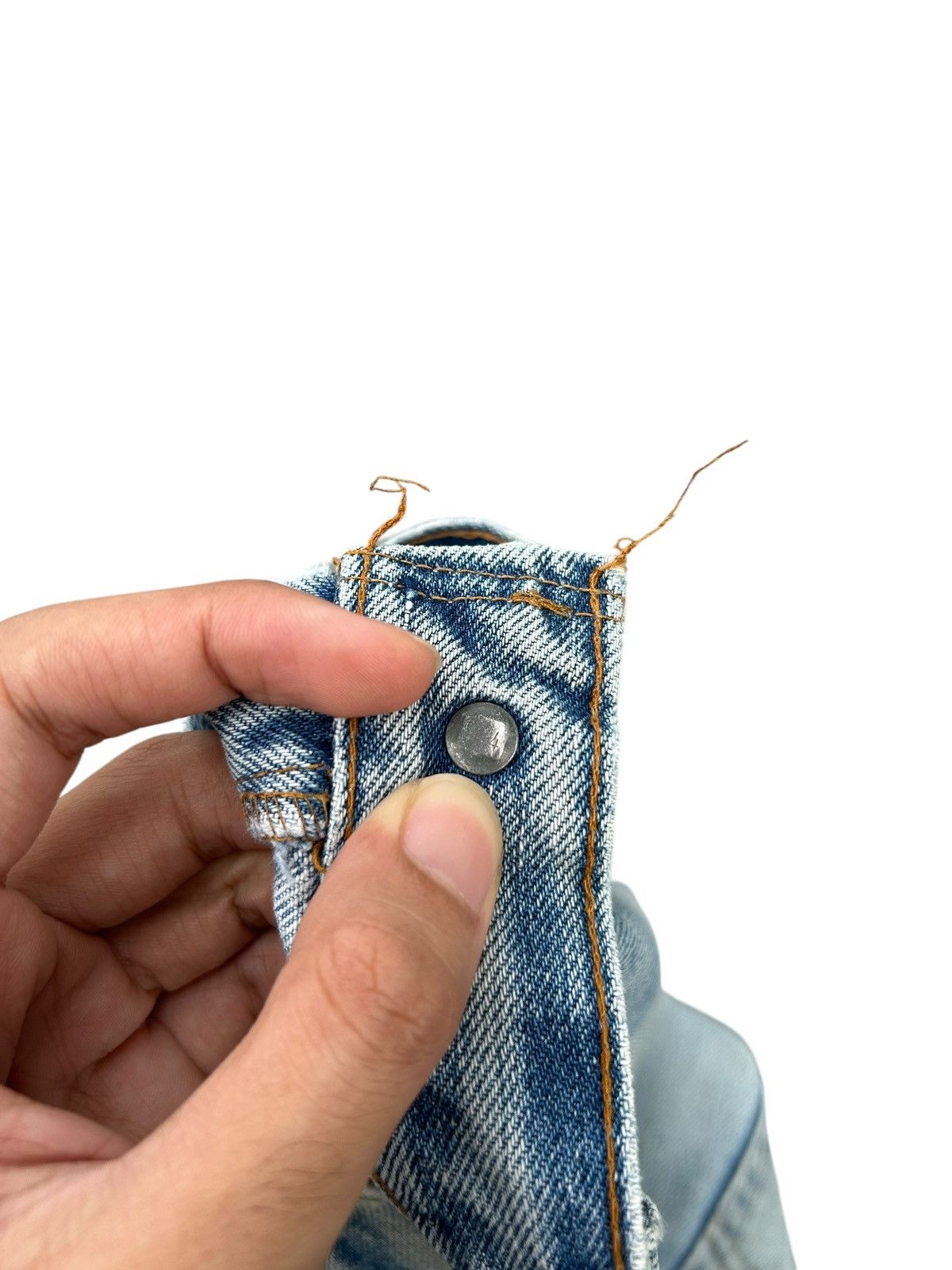 Levi's 80's THRASHED Levi's 524 Reconstructed Repair Denim Size US 34 / EU 50 - 10 Thumbnail