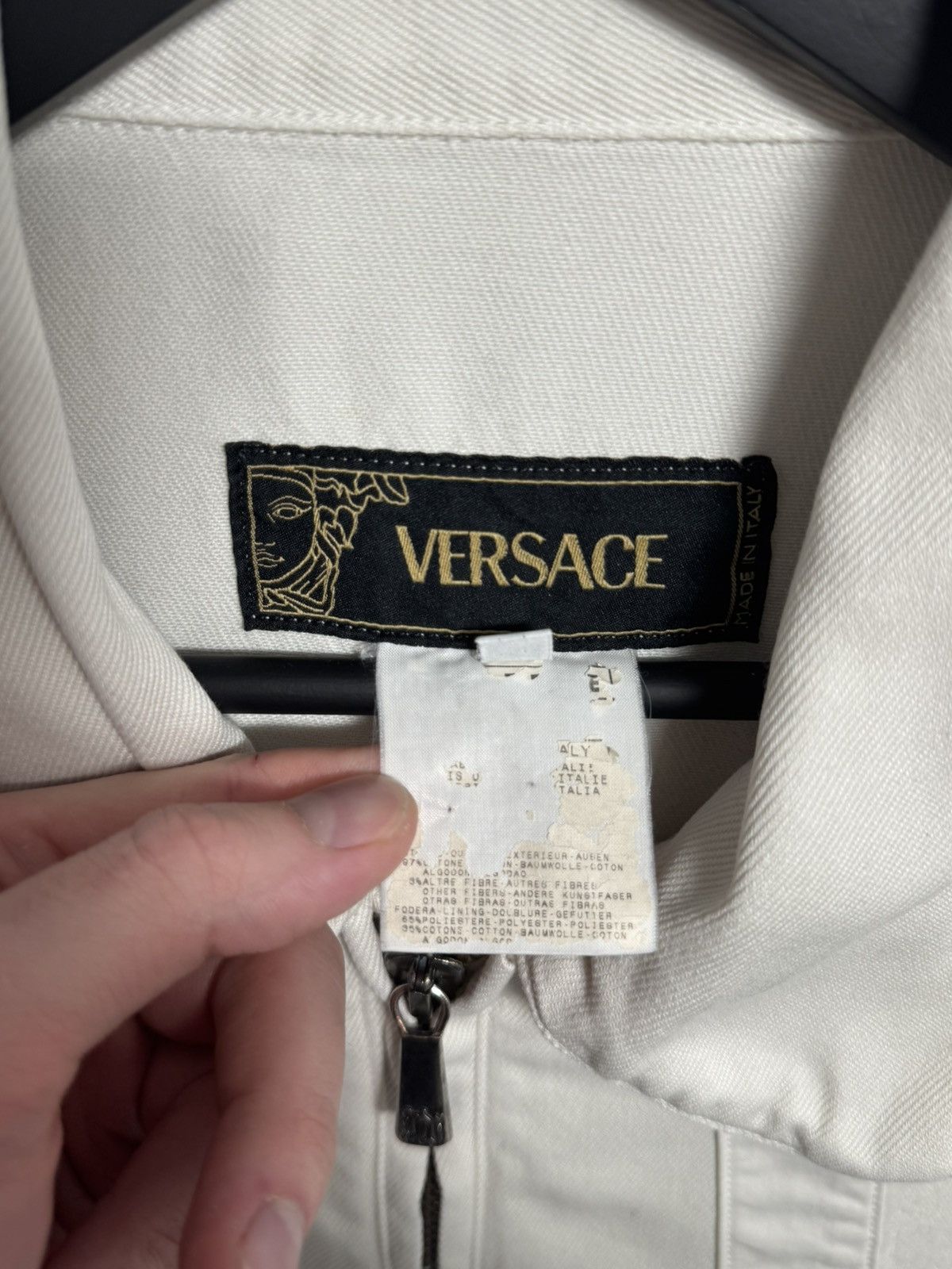 Versace Versace White Jacket Full Zip Designer Women’s Short Coat Size L / US 10 / IT 46 - 14 Thumbnail