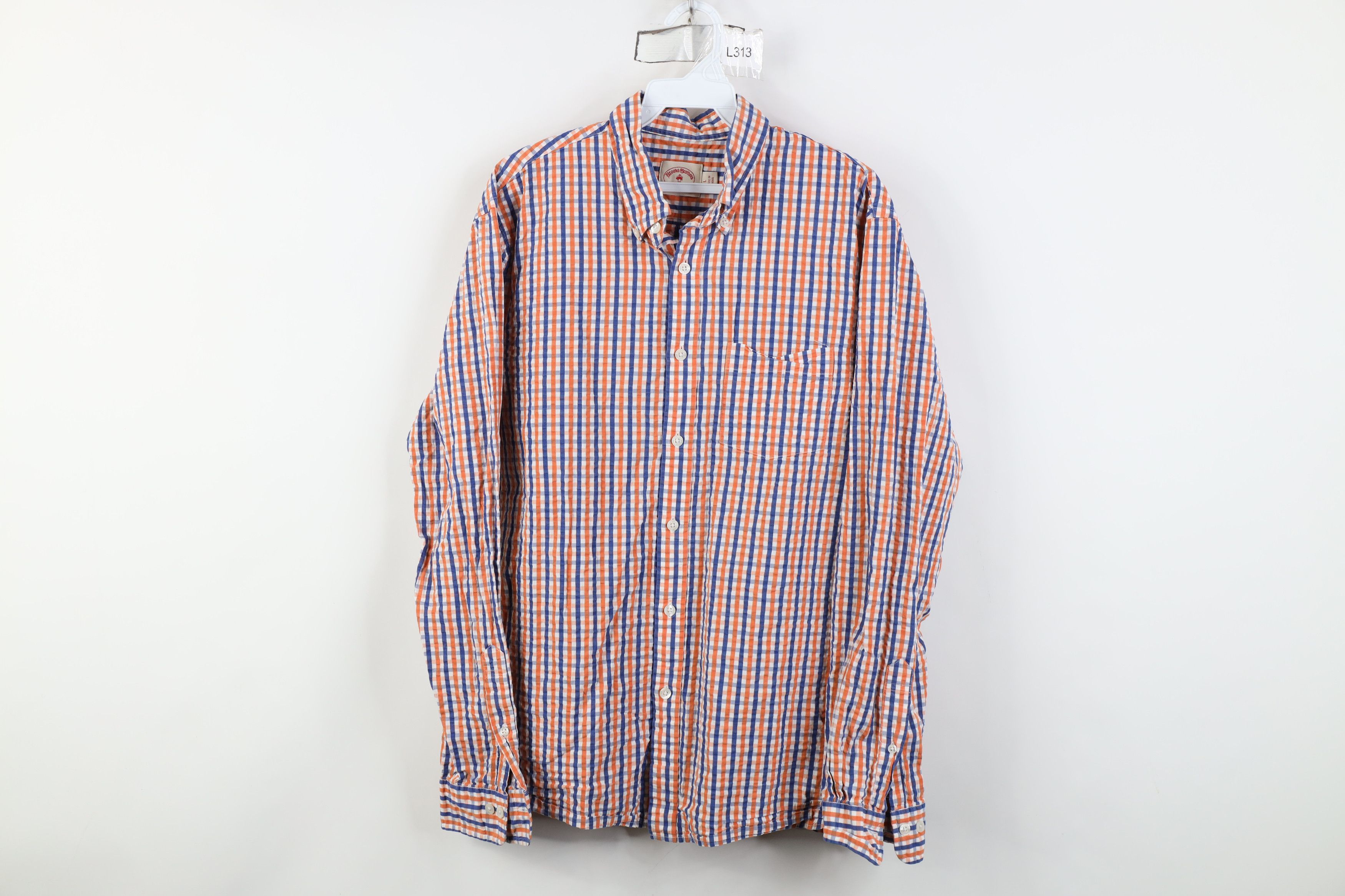 Brooks Brothers Brooks Brothers Seer Sucker Collared Button Down Shirt Plaid Size US L / EU 52-54 / 3 - 1 Thumbnail