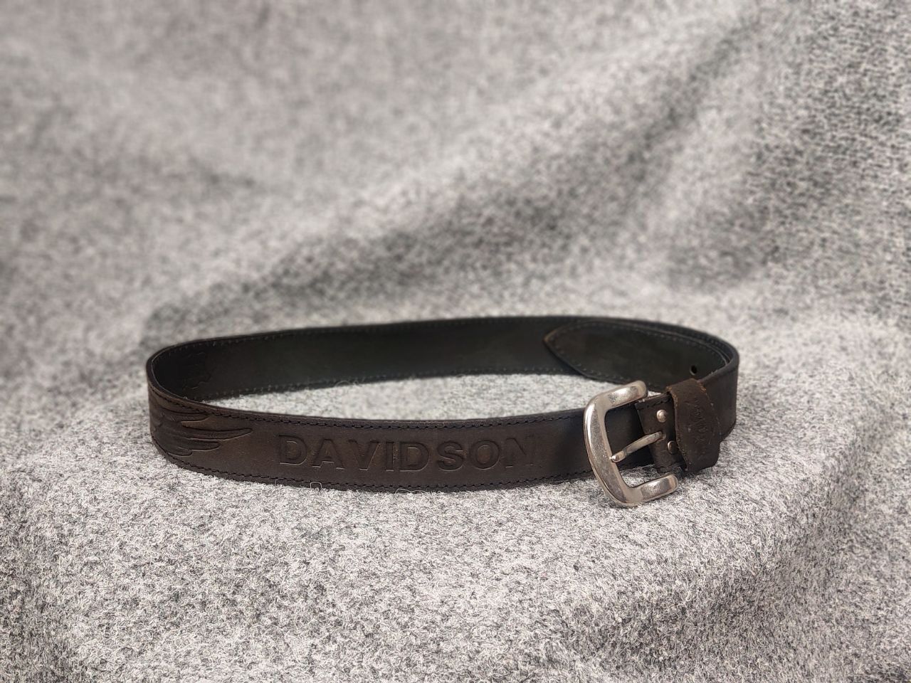 Harley Davidson Vintage Harley Davidson Logo Motor Dark Brown Leather Belt Size ONE SIZE - 3 Thumbnail