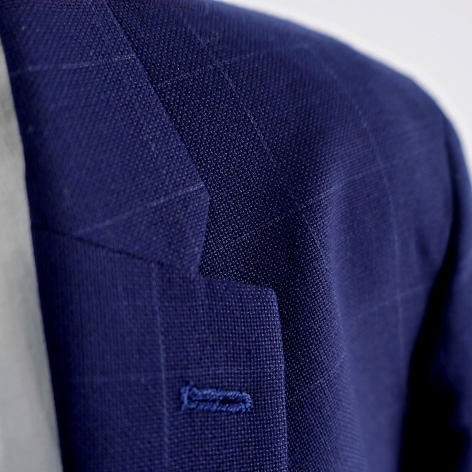Tommy Hilfiger Tommy Hilfiger Blue Wool Polyester Unconstructed Shoulder Wi Size 42R - 2 Thumbnail