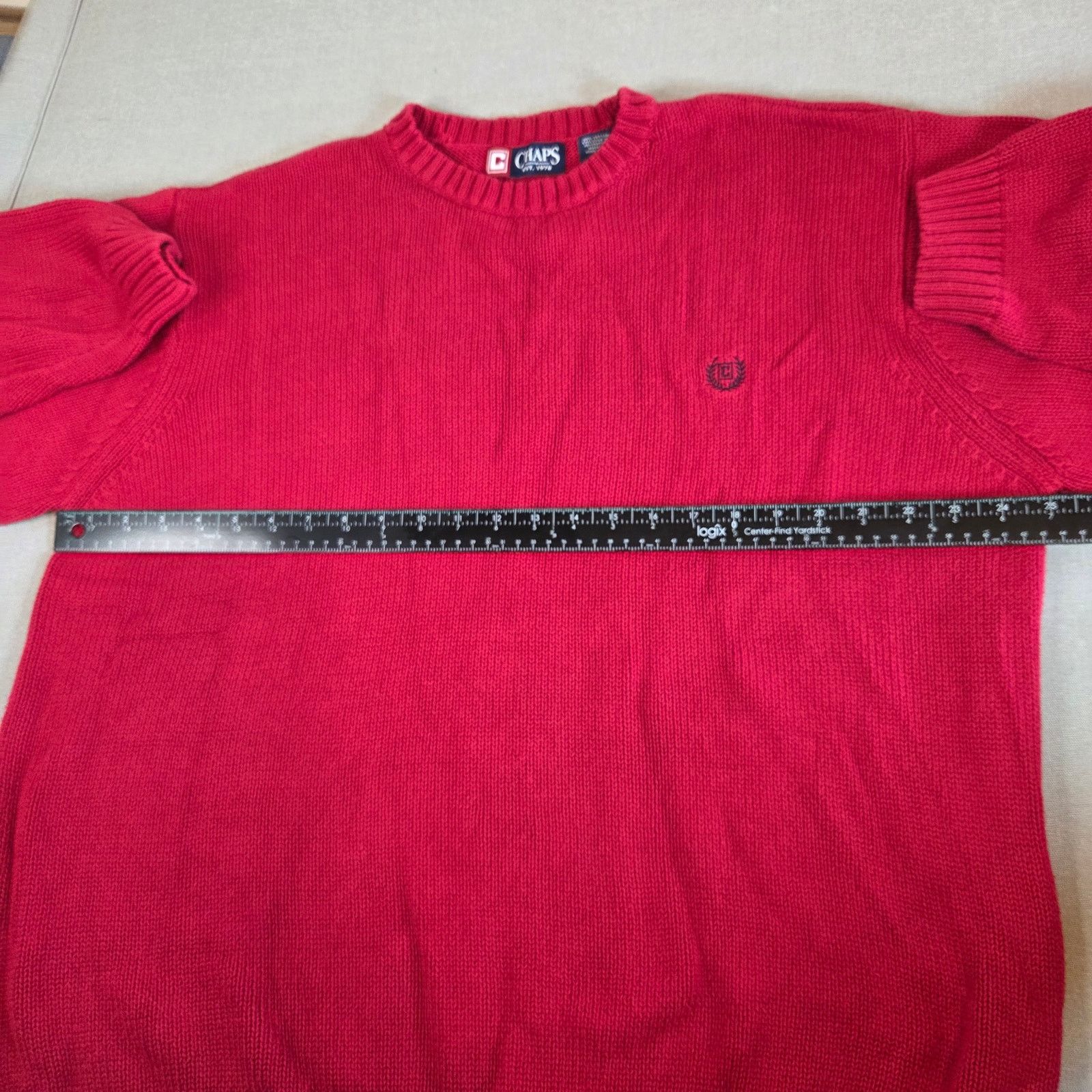 Chaps Vintage Chaps RL Red Cotton Crewneck Sweater Size US XXL / EU 58 / 5 - 9 Thumbnail