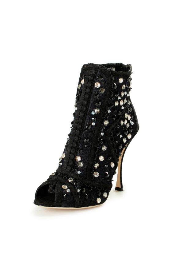 Dolce & Gabbana o1y0825 Spool Heel Ankle Boots in Black Size US 6 / IT 36 - 5 Thumbnail