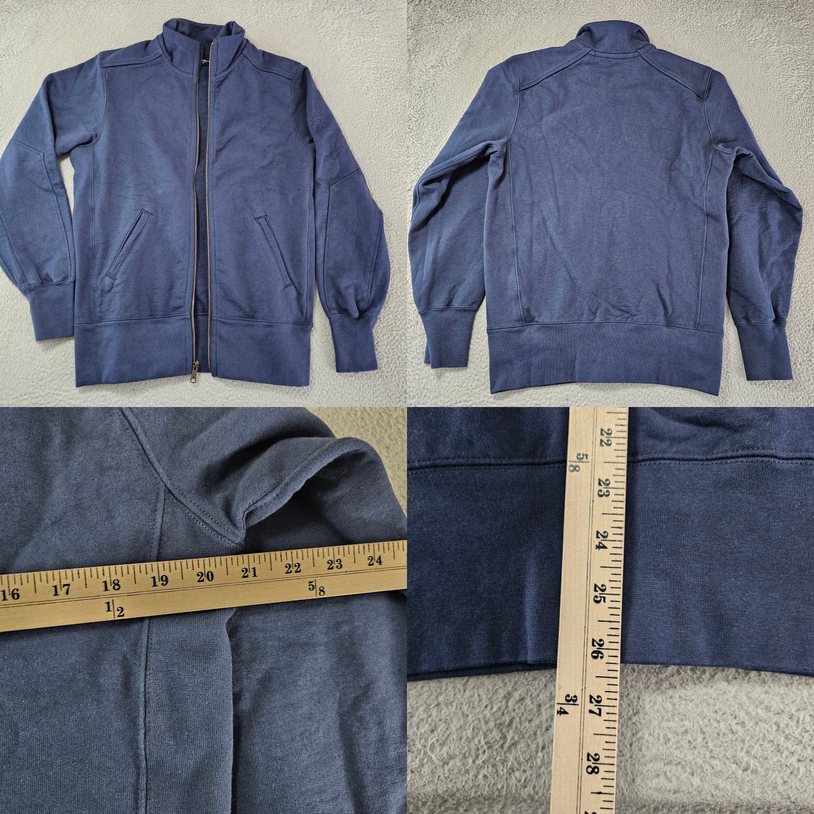 Vintage VINTAGE American Giant Sweatshirt Mens S Blue Cotton Full Zip Crew Neck? Size US S / EU 44-46 / 1 - 8 Thumbnail