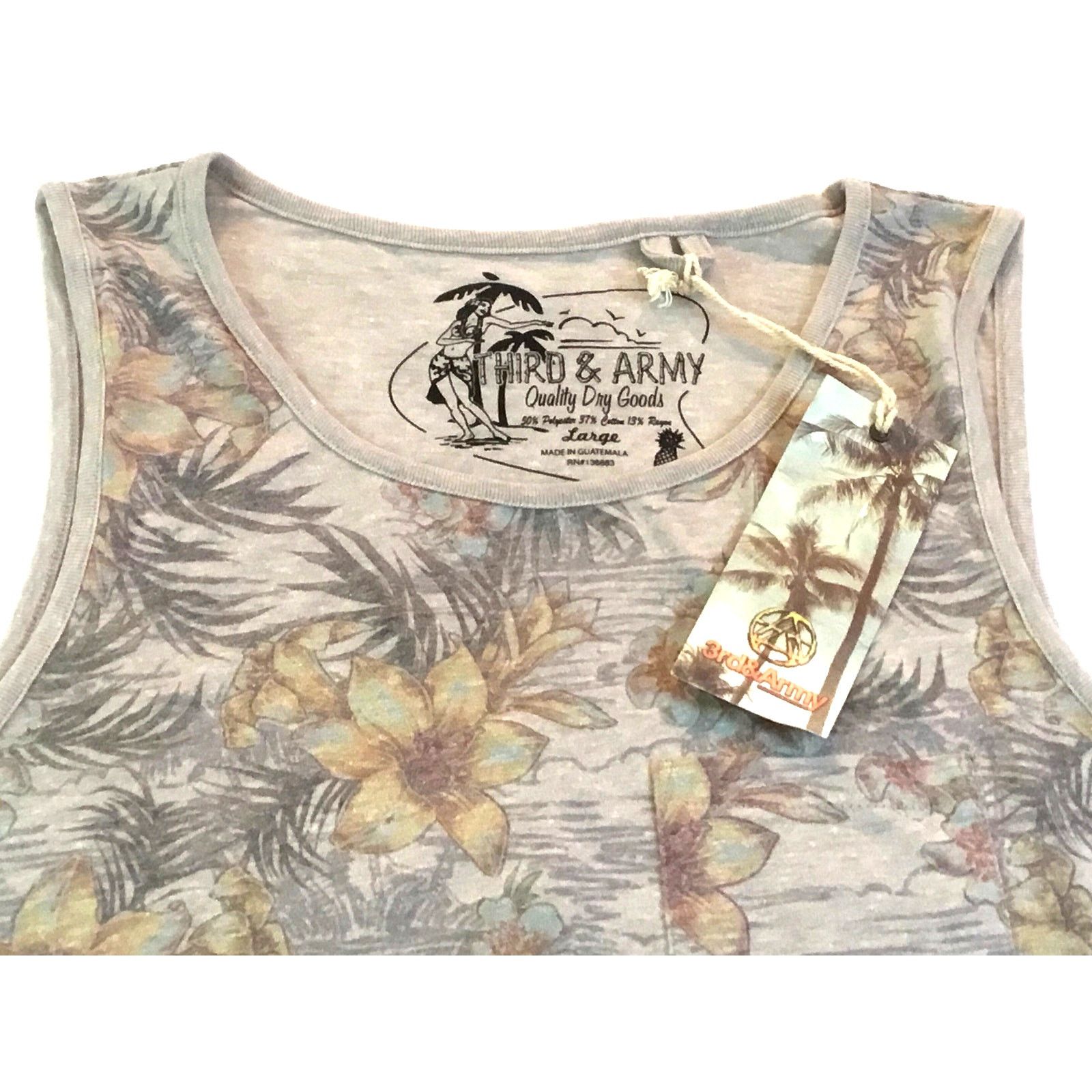 Other Third & Army Tropical Print Dress Tunic Gray Multi Large NWT Size L / US 10 / IT 46 - 1 Thumbnail