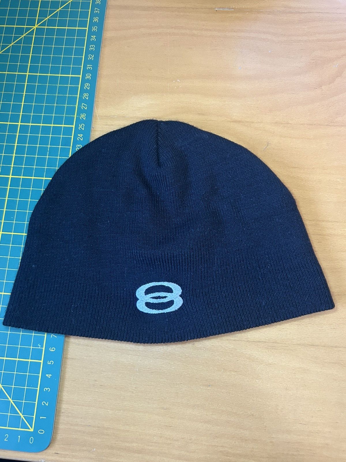 Balenciaga Balenciaga Unity ring logo embroidered skull cap beanie