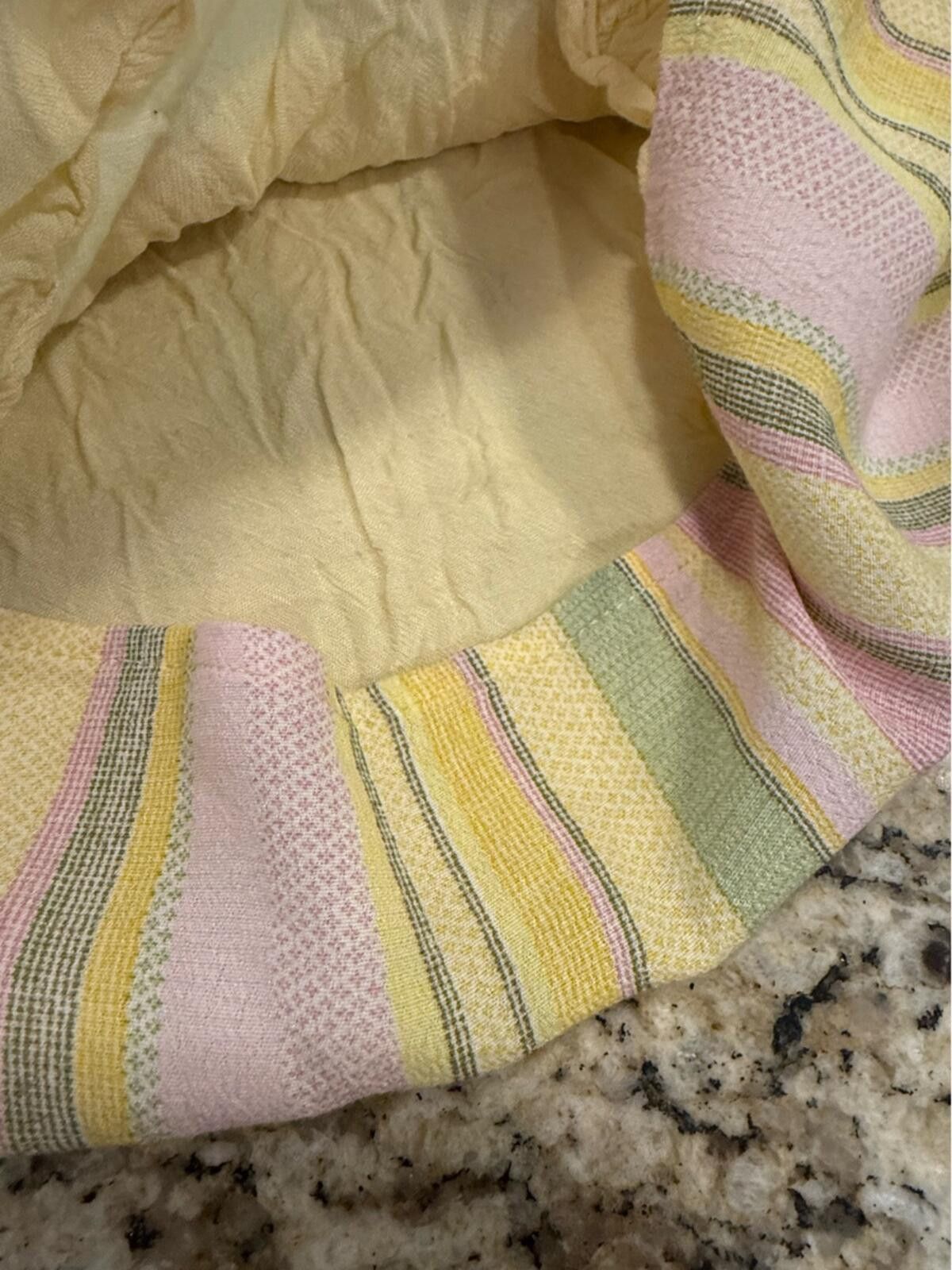 Other Le Lis pastel stripe romper open back pink green yellow SZ M Size 32" / US 10 / IT 46 - 6 Thumbnail