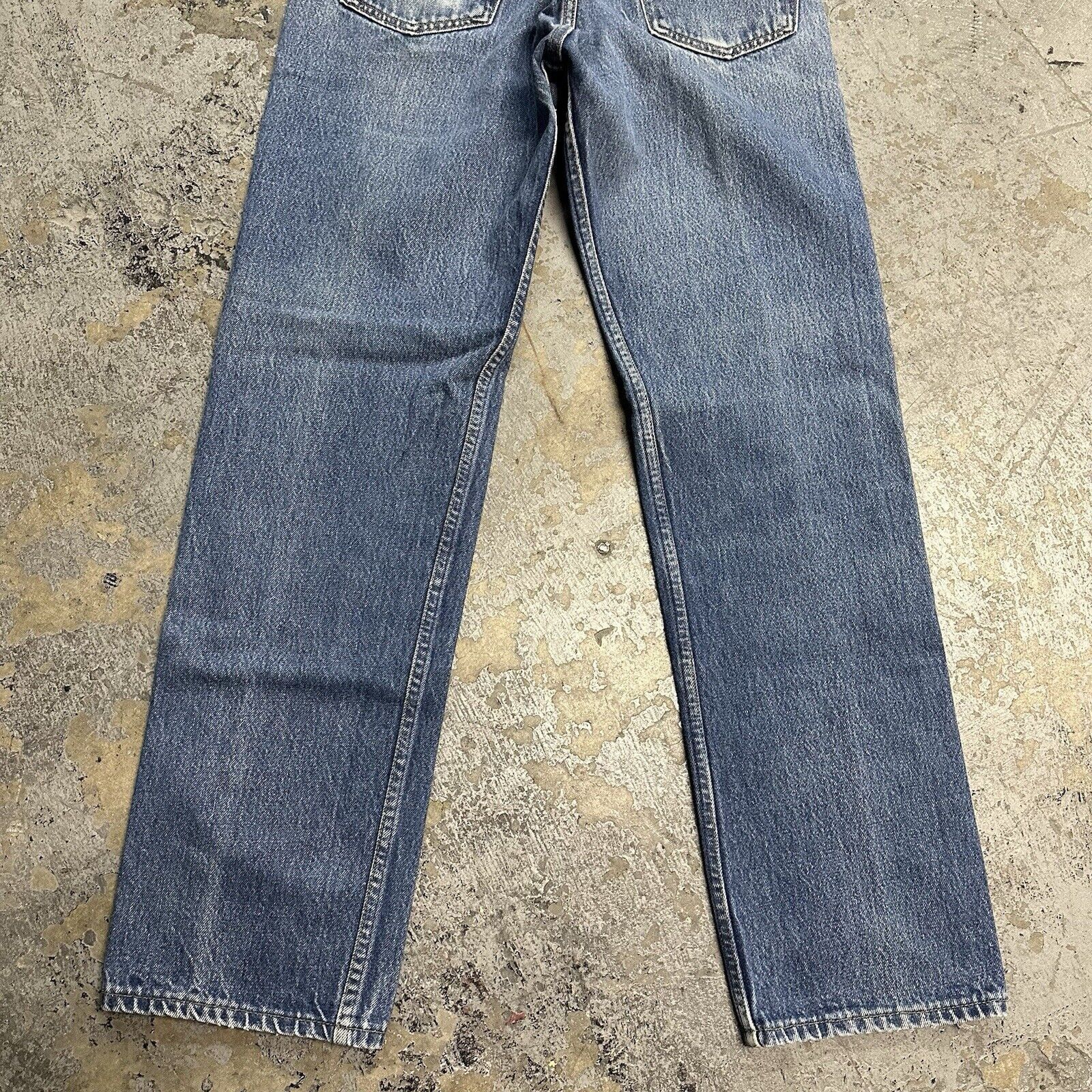 Levi's × Vintage Vintage 90s Levi’s 501 Straight Faded Blue Denim Jeans 33x32 Size US 33 - 6 Thumbnail