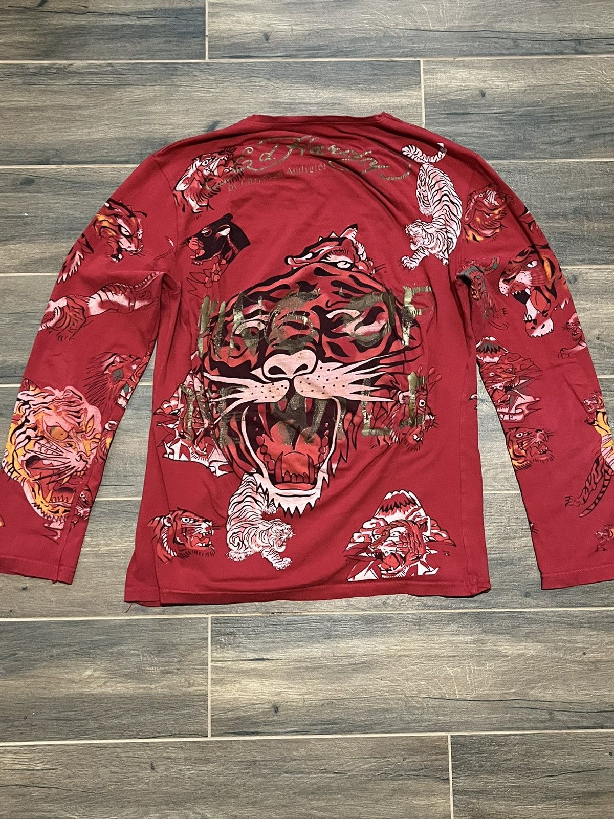 Christian Audigier × Ed Hardy × Vintage VINTAGE ED HARDY BY CHRISTIAN AUDIGIER LONG SLEEVE OVERPRINT Size US M / EU 48-50 / 2 - 3 Thumbnail