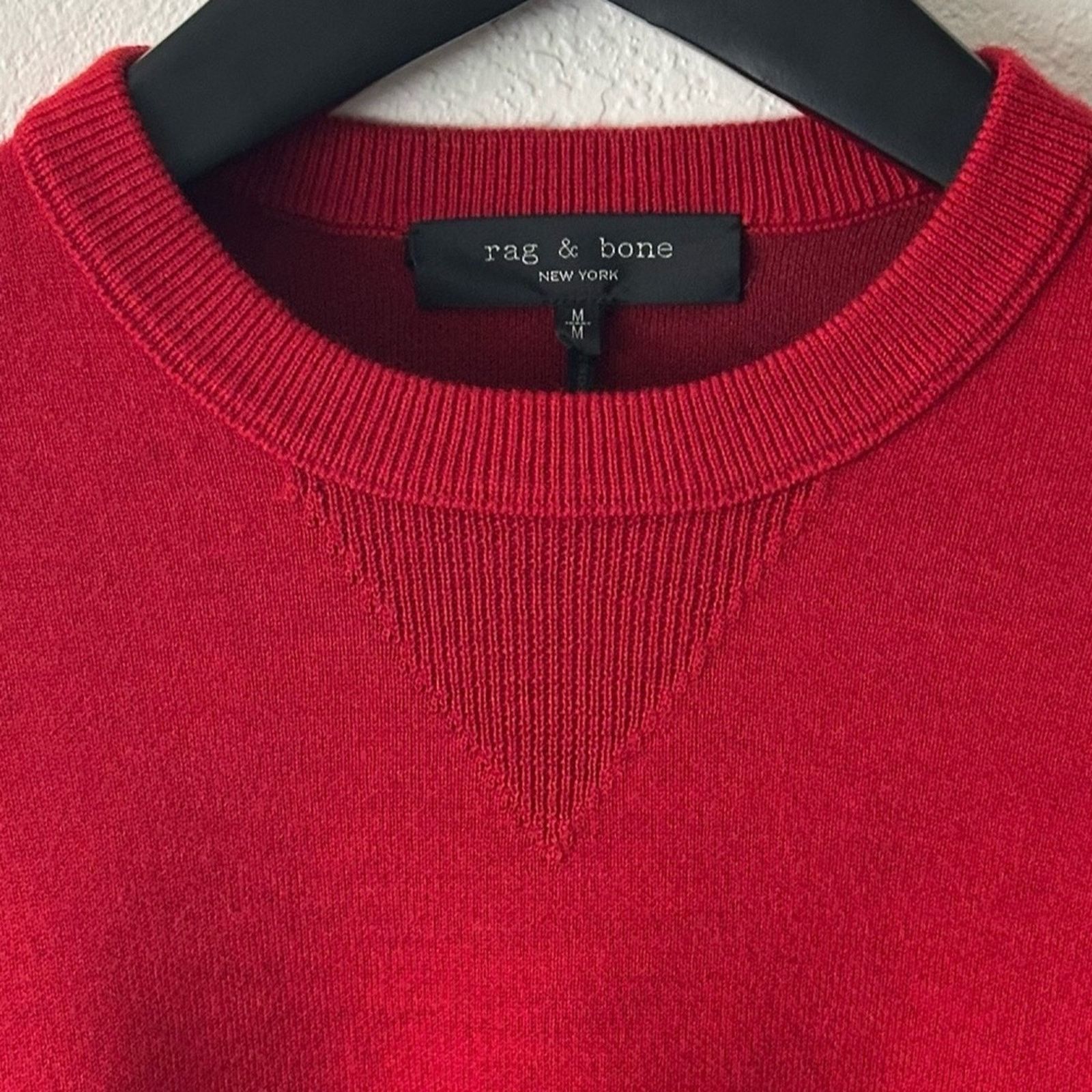 Rag & Bone York Poppy Red Knit Pullover Sweater M Wool Blend Crewneck Size US M / EU 48-50 / 2 - 4 Thumbnail