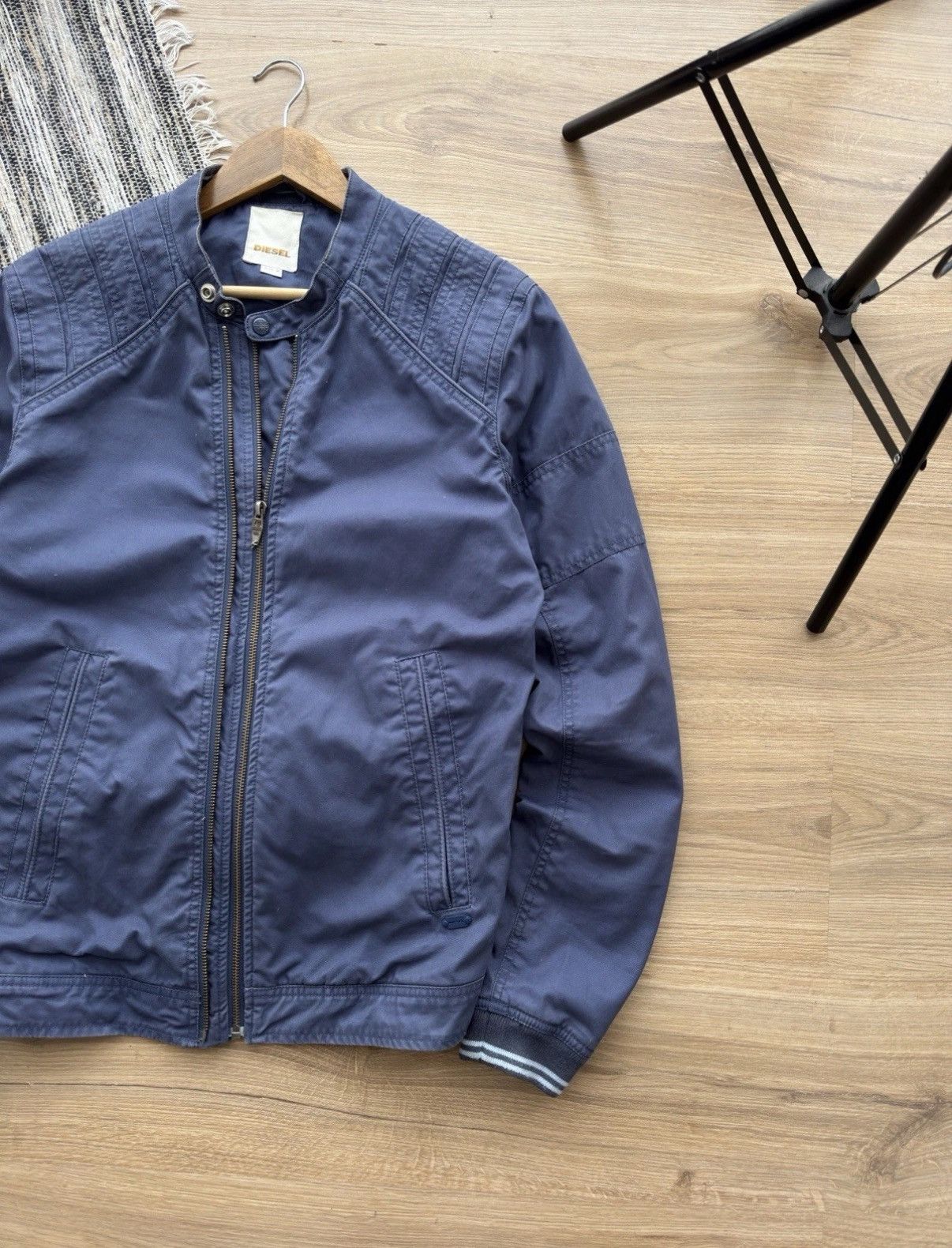 Diesel DIESEL VINTAGE BIKER STYLE Y2K RETRO 90s BLUE COTTON JACKET Size US M / EU 48-50 / 2 - 4 Thumbnail