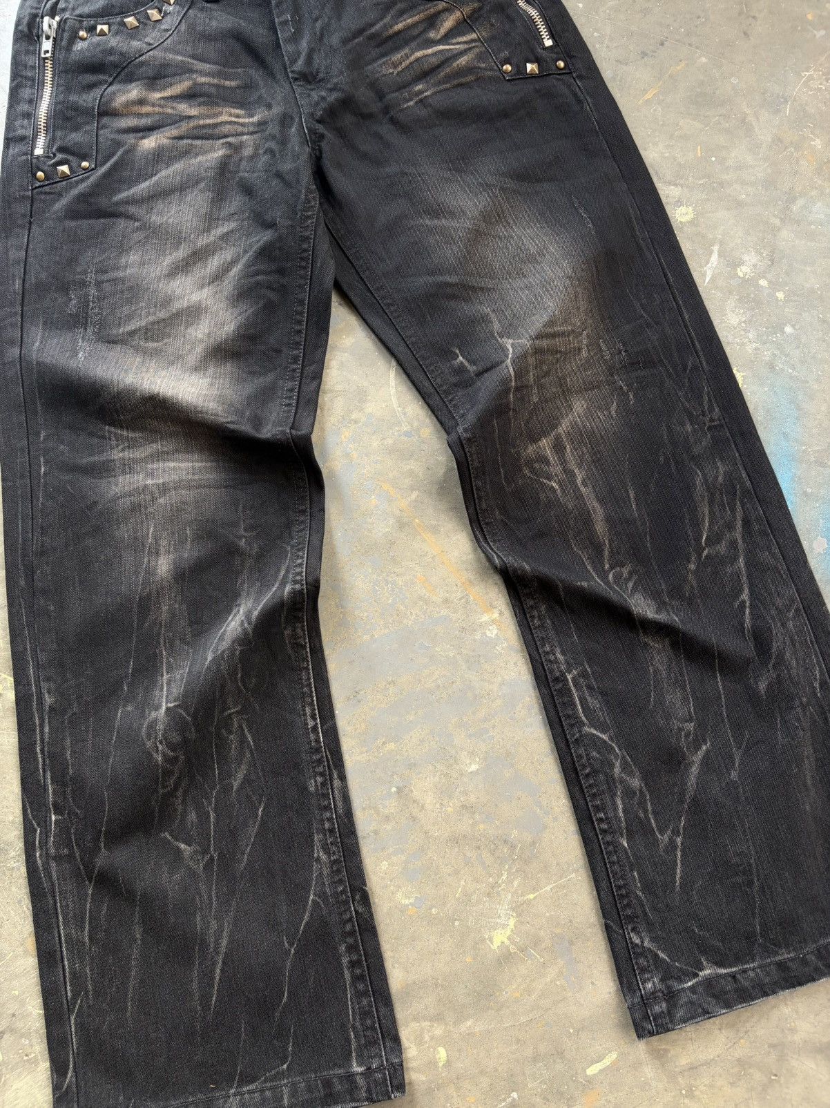 Tornado Mart 2000s glory - studded clawmark pants Size US 32 / EU 48 - 2 Thumbnail
