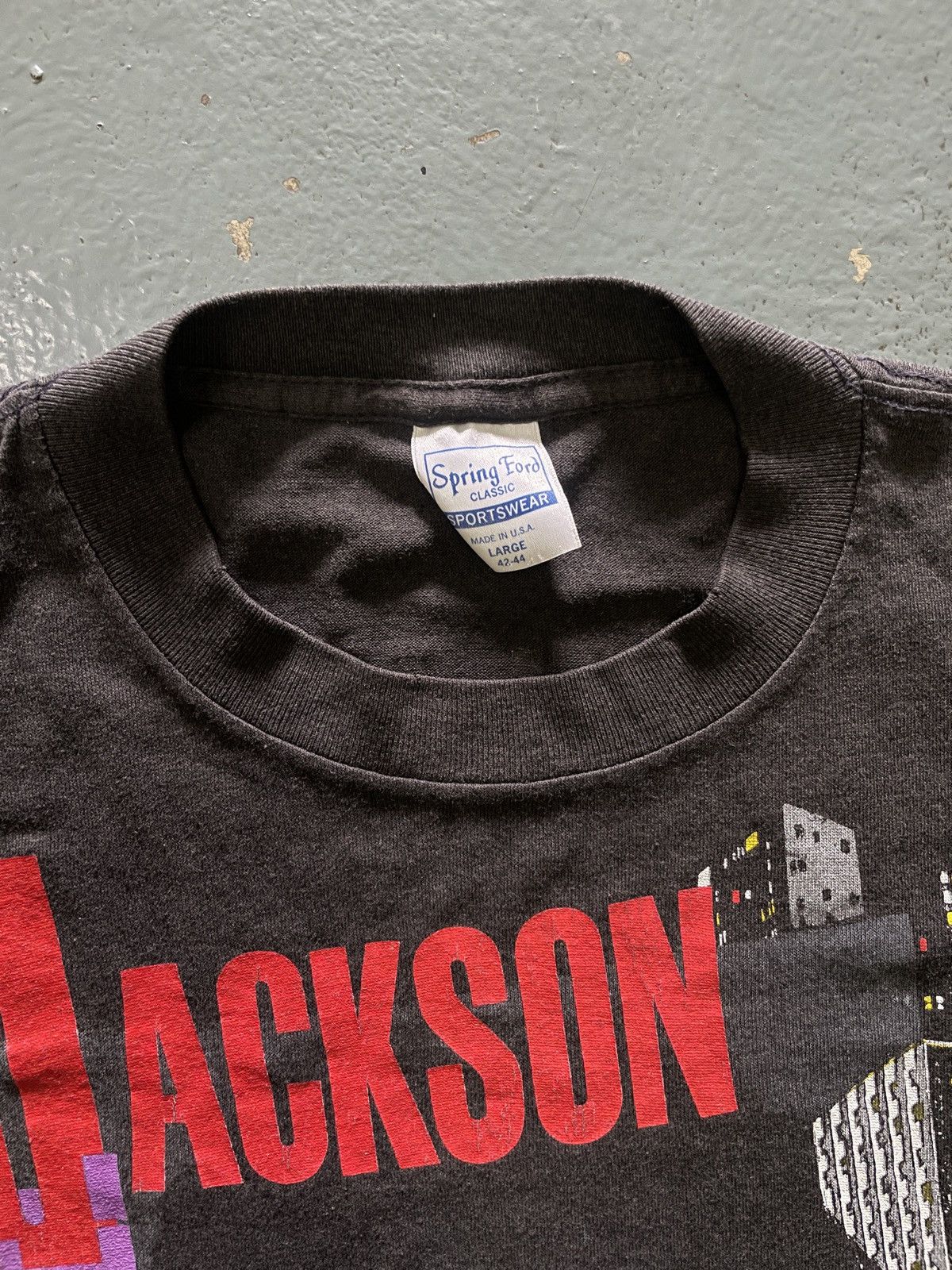 Band Tees × Michael Jackson × Vintage Vintage 80s Michael Jackson Bad Tour Tees Size US L / EU 52-54 / 3 - 3 Thumbnail