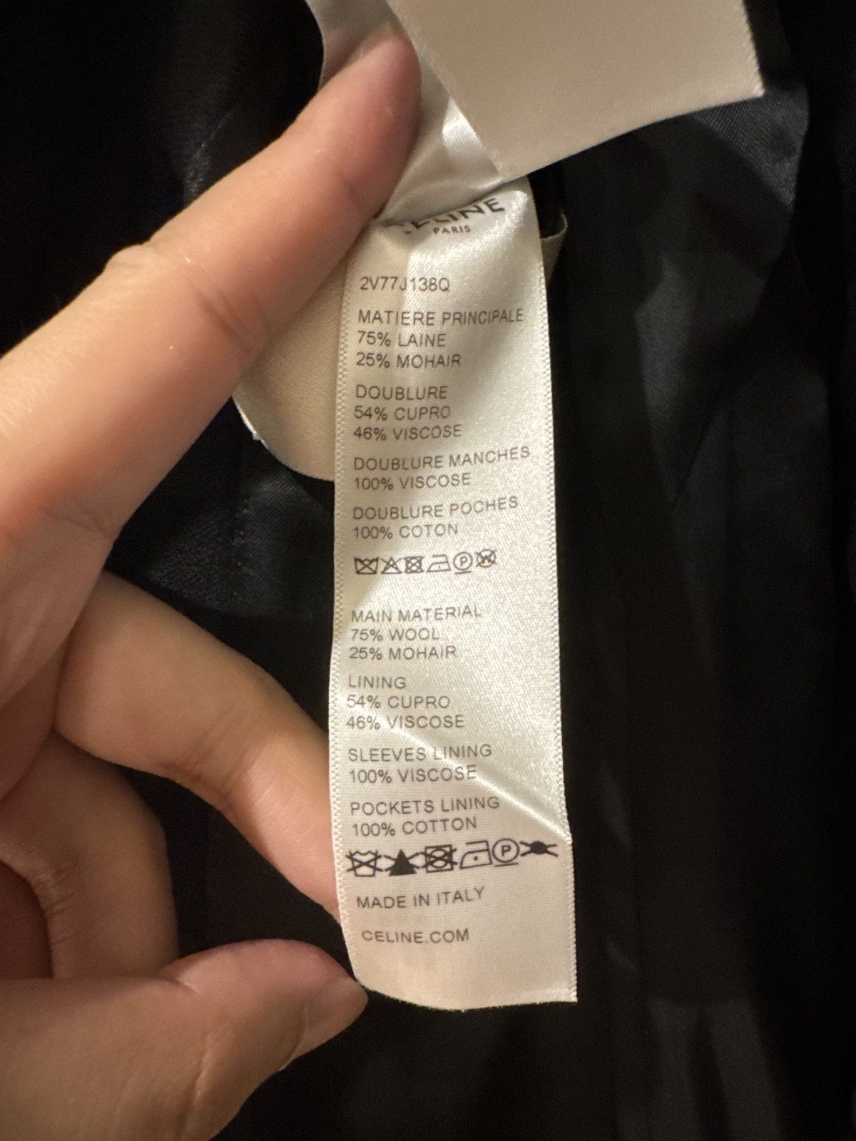 Celine × Hedi Slimane BOXY JACKET IN STRIPED WOOL AND MOHAIR Size 44L - 9 Thumbnail