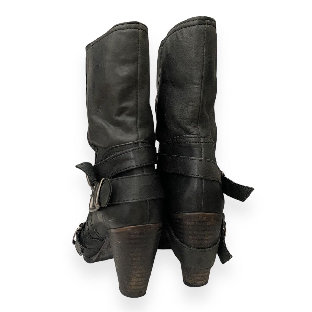 If Six Was Nine × Japanese Brand × Le Grande Bleu (L.G.B.) Vintage wrap bondage black boots Size US 5 / IT 35 - 4 Thumbnail