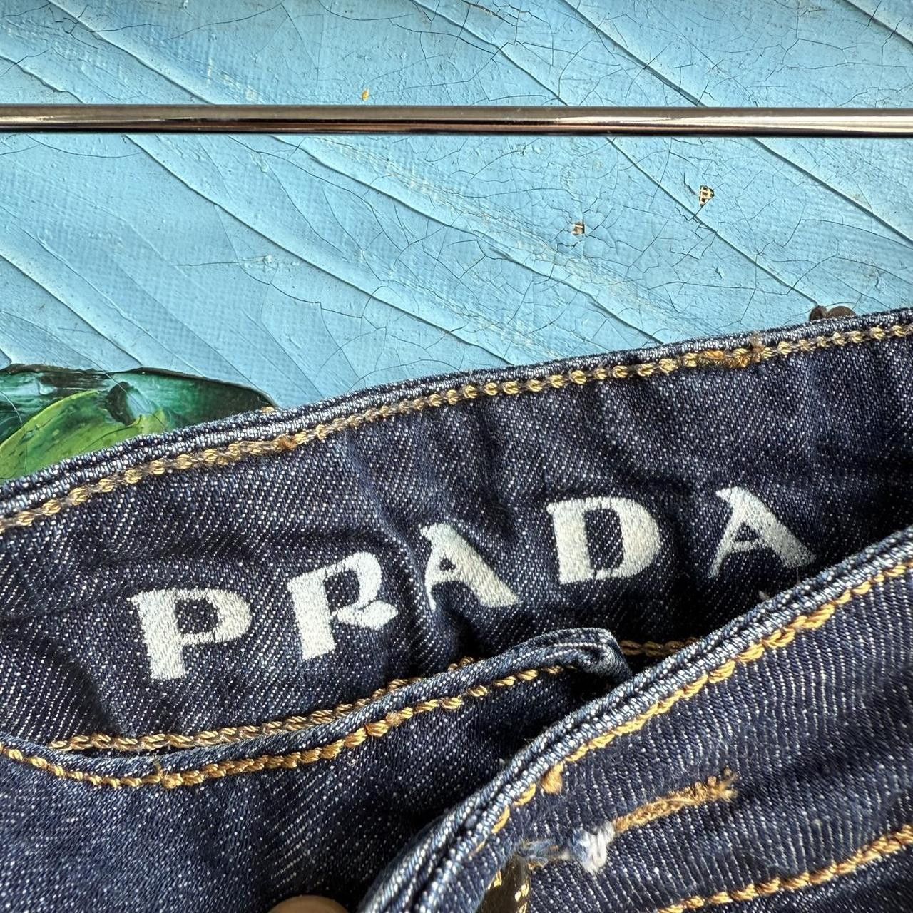 Prada Prada Mini Jeans Skirt y2k Size 27" / US 4 / IT 40 - 2 Thumbnail