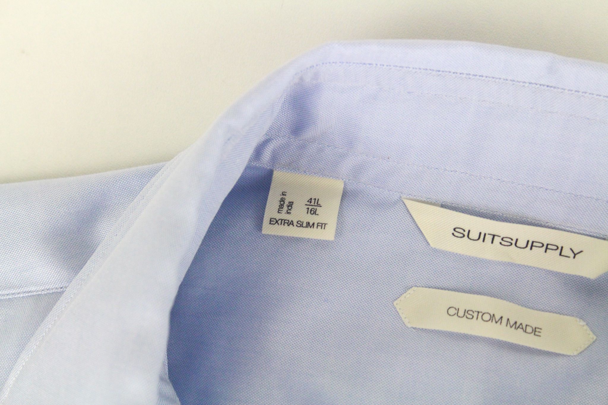 Suitsupply 41L/16L Extra Slim Fit Blue Cotton Cutaway 72516 Size 40R - 5 Thumbnail