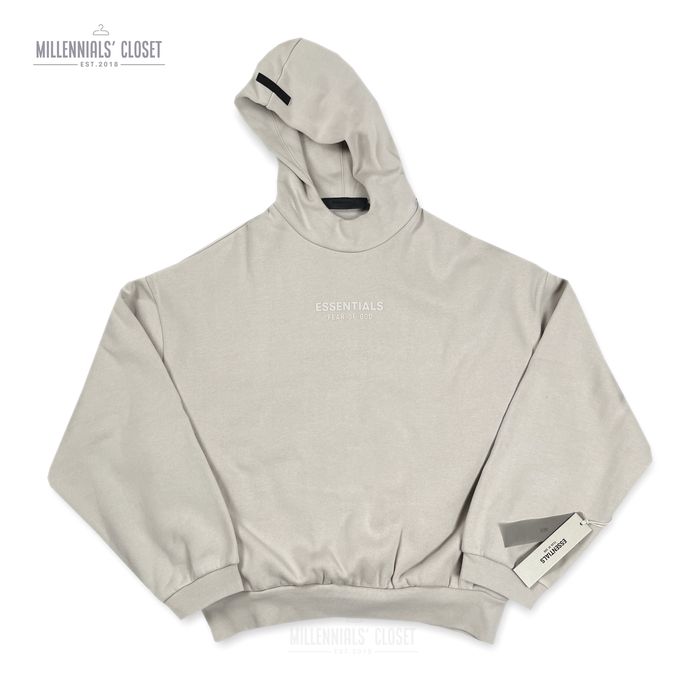 Fear of God Fear of God Essentials Hoodie Silver Cloud FW23 size S ...