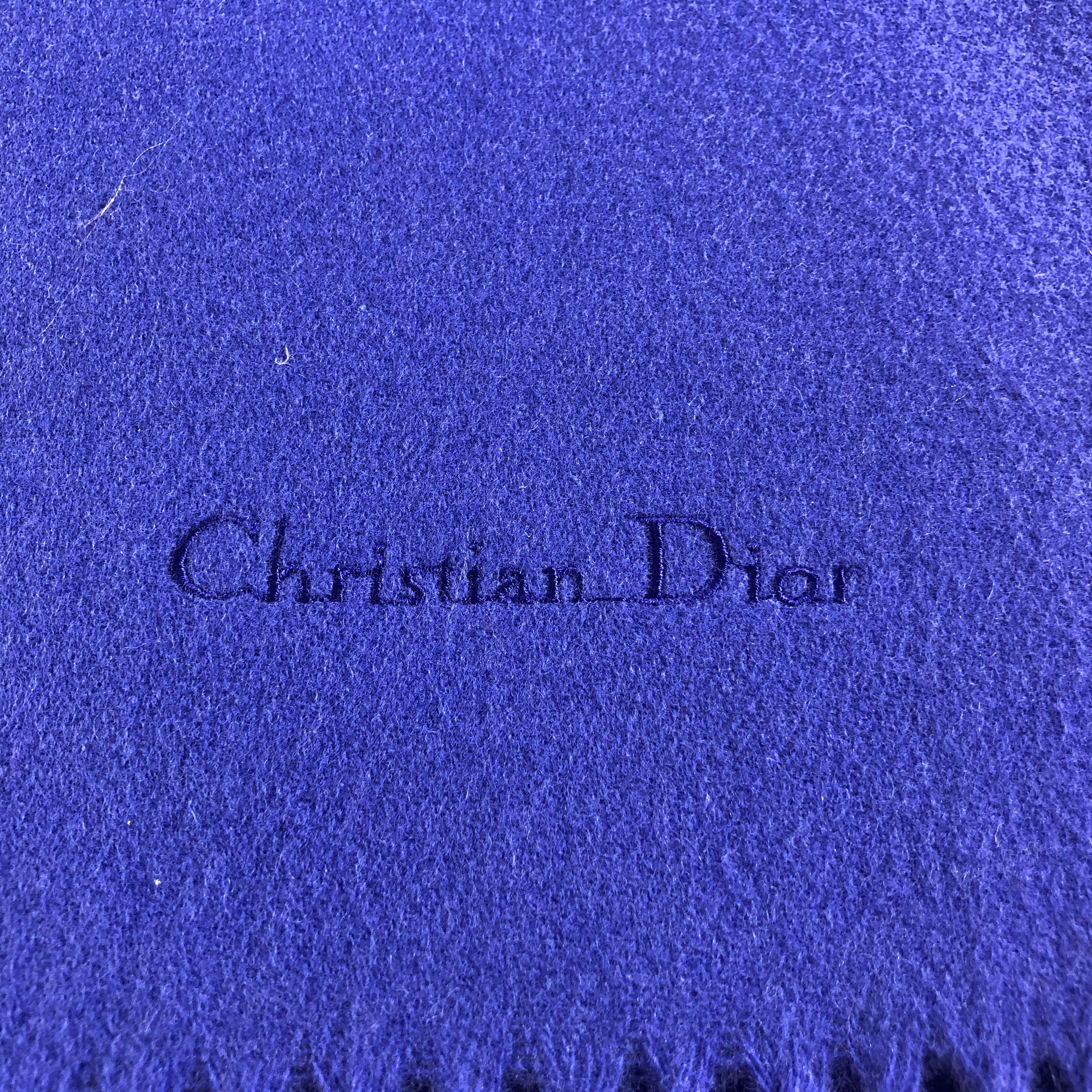 Christian Dior Monsieur Christian Dior Plain Wool Scarf Muffler V2681 Size ONE SIZE - 4 Thumbnail
