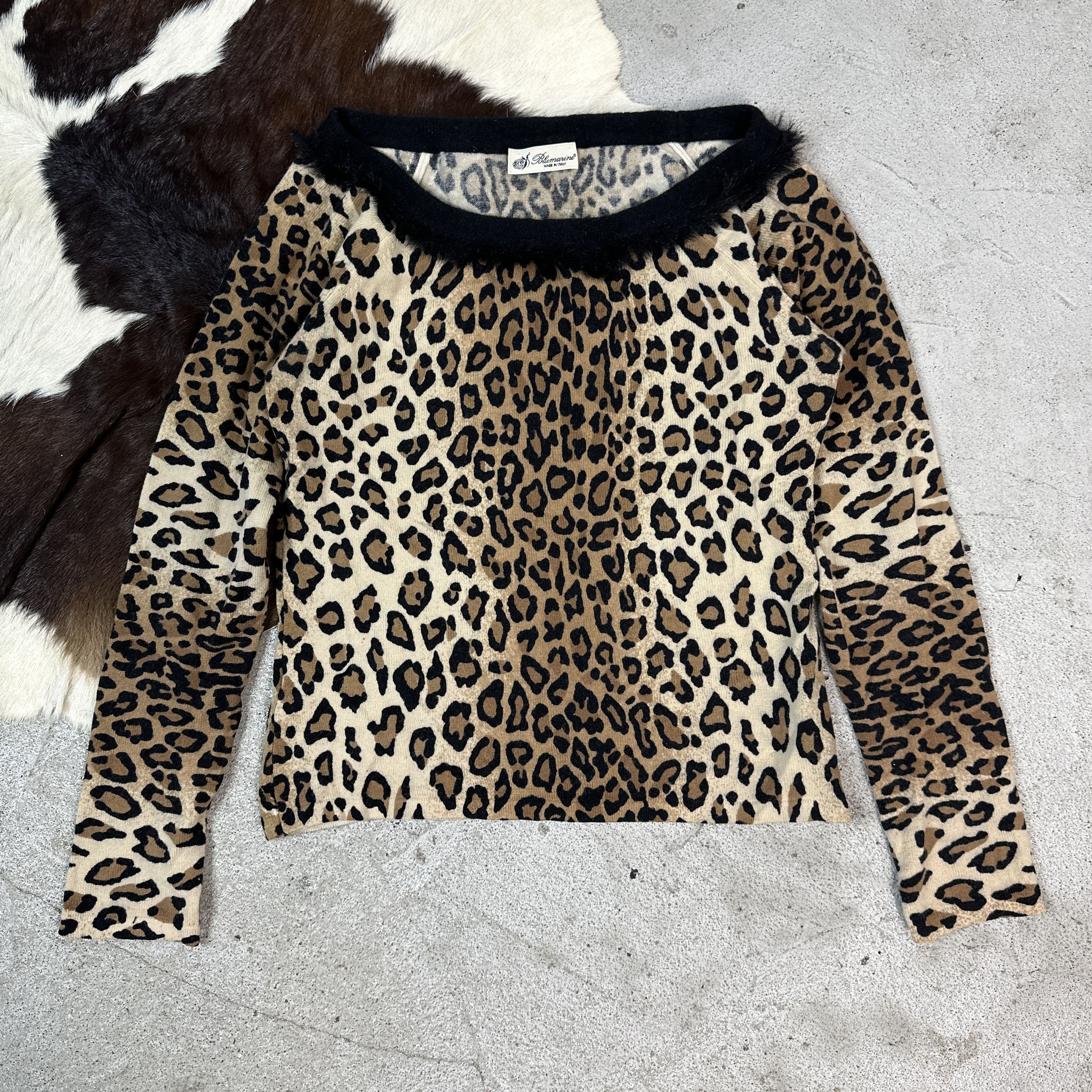 Blumarine × Vintage Vintage Blumarine Leopard Silk Top Size M / US 6-8 / IT 42-44 - 2 Thumbnail