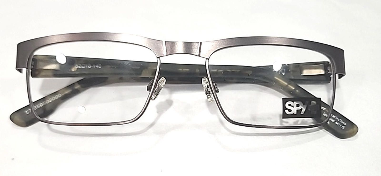 SPY Optic Spy+ Cullen Gunmetal Tortoise Rectangle Eyeglasses 52-18 140 Size ONE SIZE - 6 Thumbnail