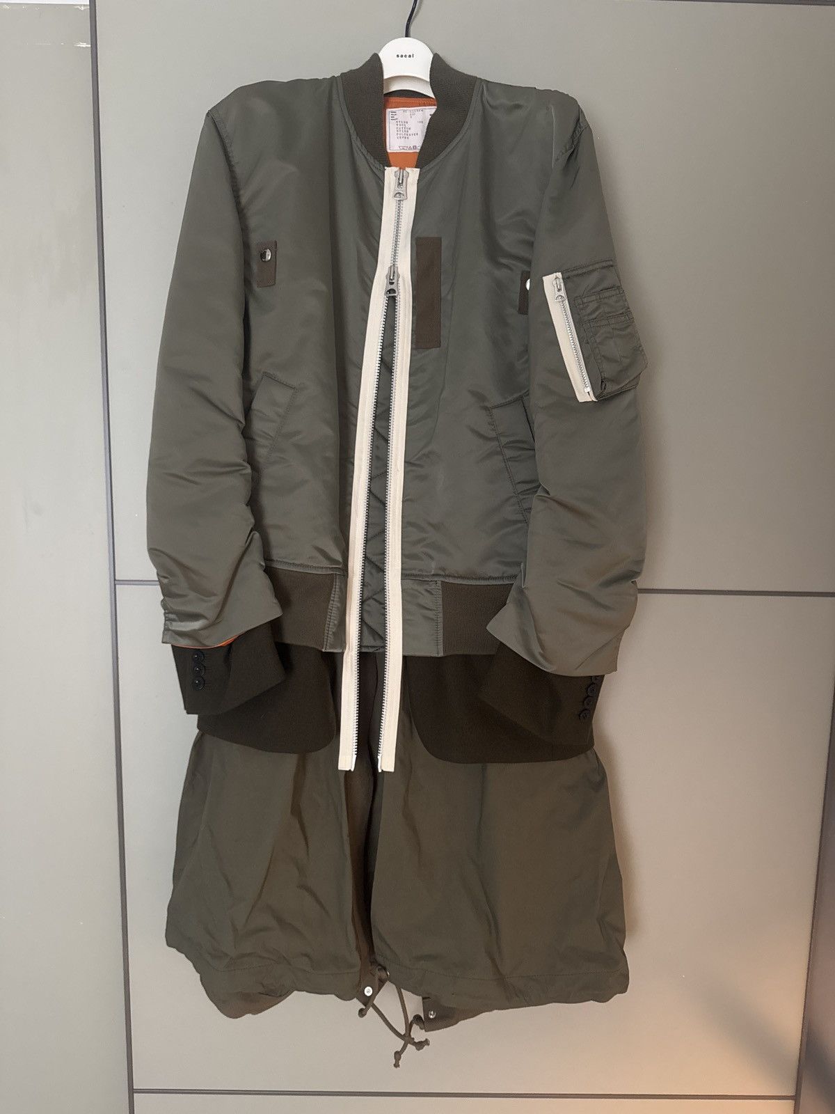 Sacai Sacai MA1 patchwork fishtail parker Bomber Jacket size3 Size US L / EU 52-54 / 3 - 7 Thumbnail
