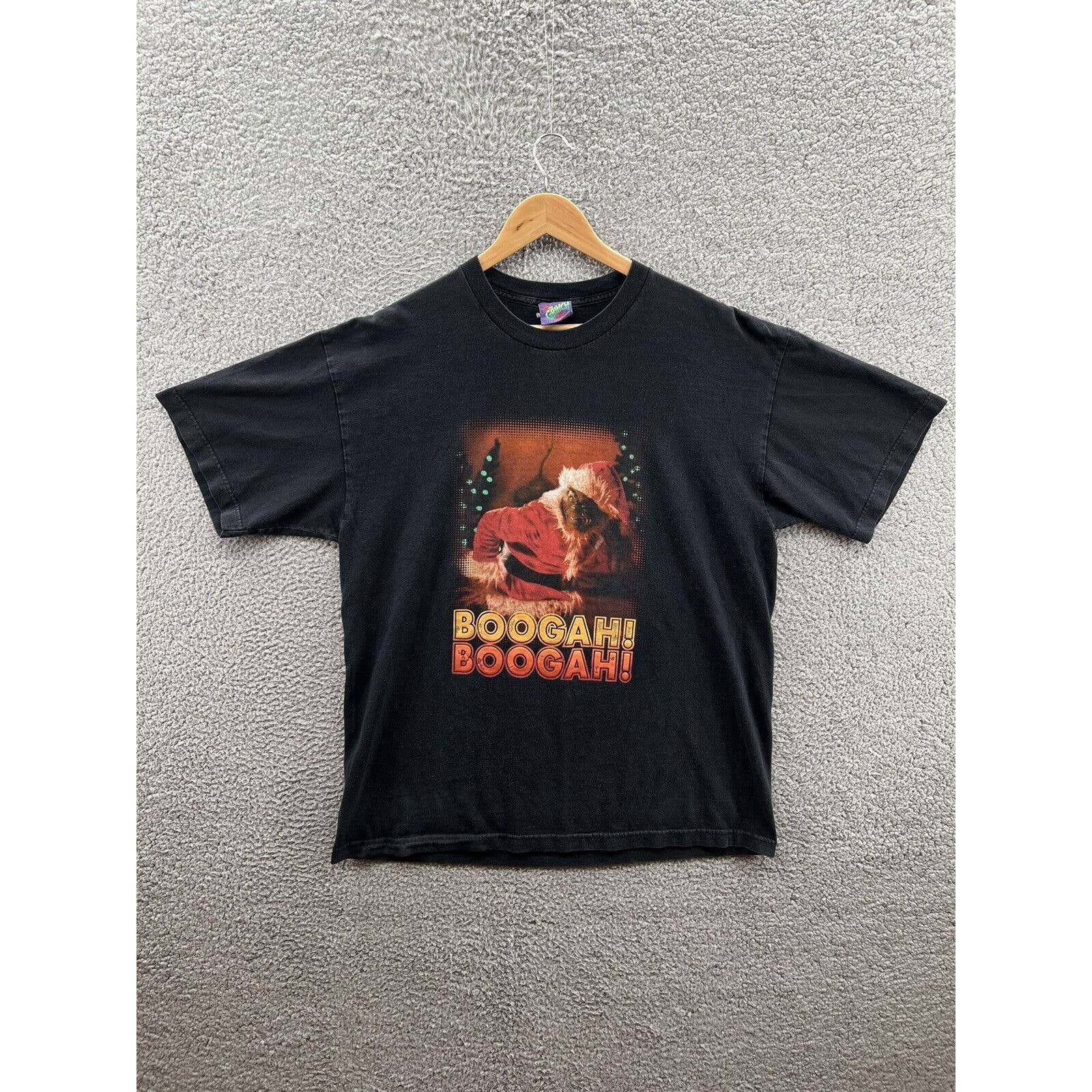 image of Universal Studios Dr Seuss Jim Carrey Grinch Stole Christmas Boogah 2000 Tee in Black (Size XL)
