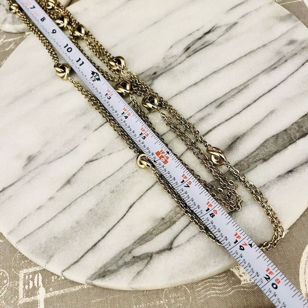 Alfani Alfani Layered Chain Necklace Gold Toned Metal Knot Accent Size ONE SIZE - 5 Thumbnail