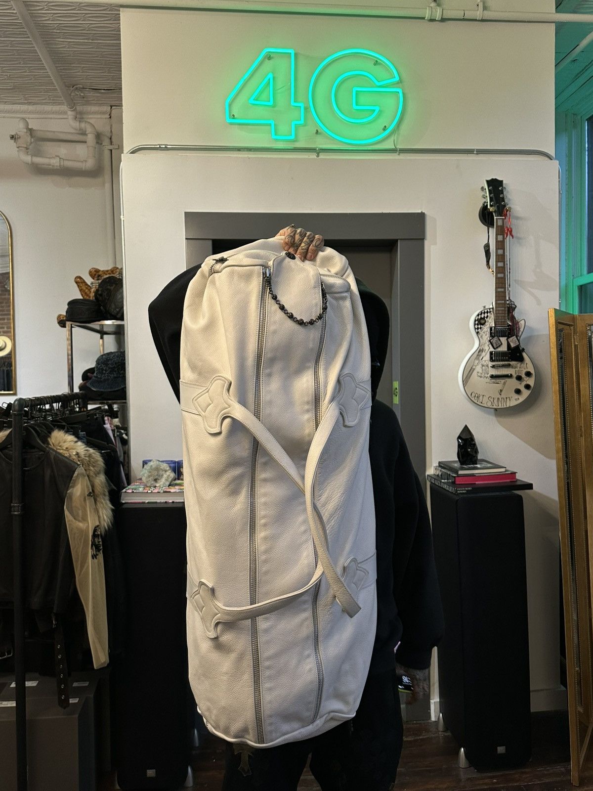Chrome Hearts CHROME HEARTS XXXL WHITE FLUR DUFFLE Size ONE SIZE - 2 Thumbnail